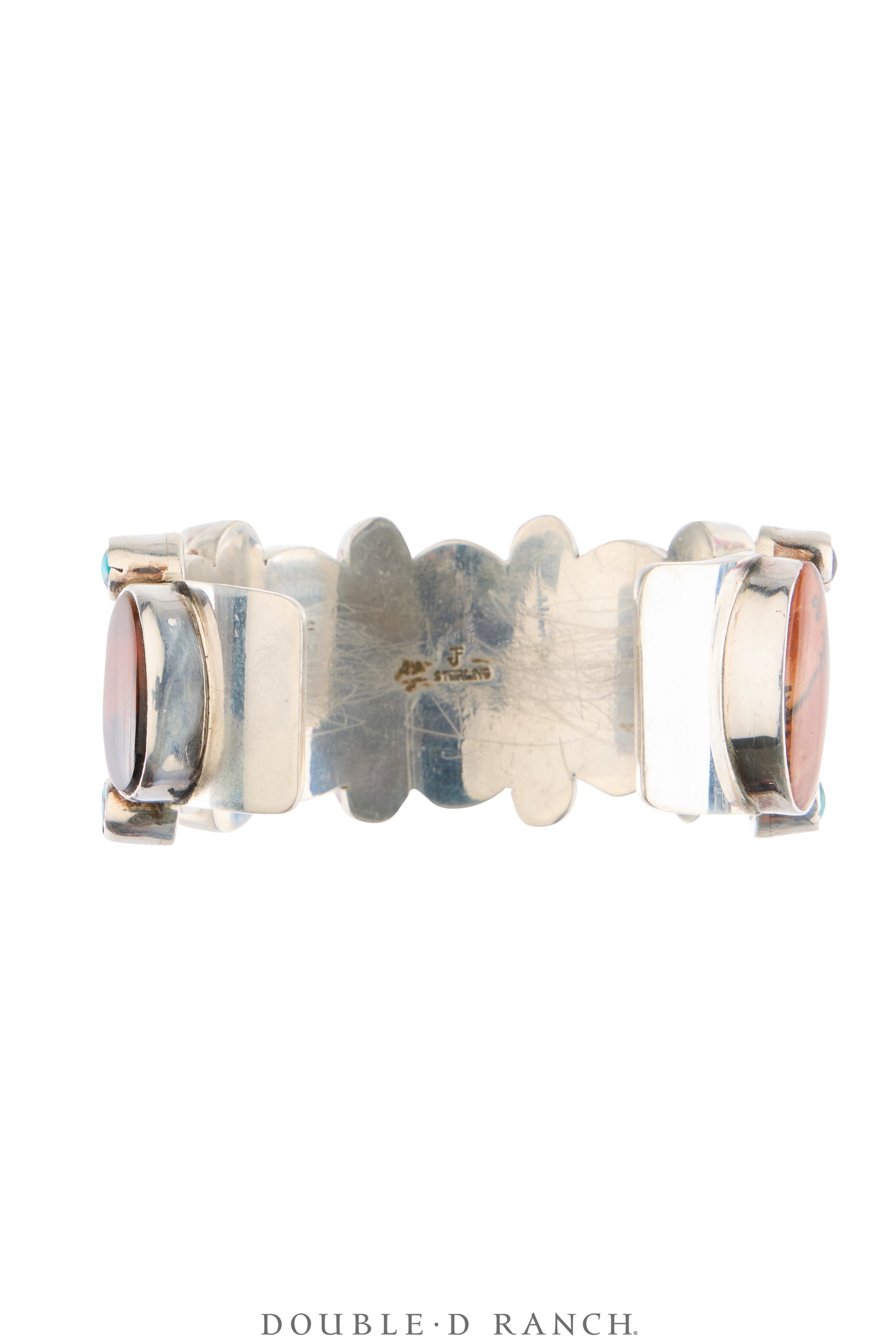 Cuff, Federico, Natural Arizona Rainbow Petrified Wood, Turquoise, Hallmark, Contemporary, 4140