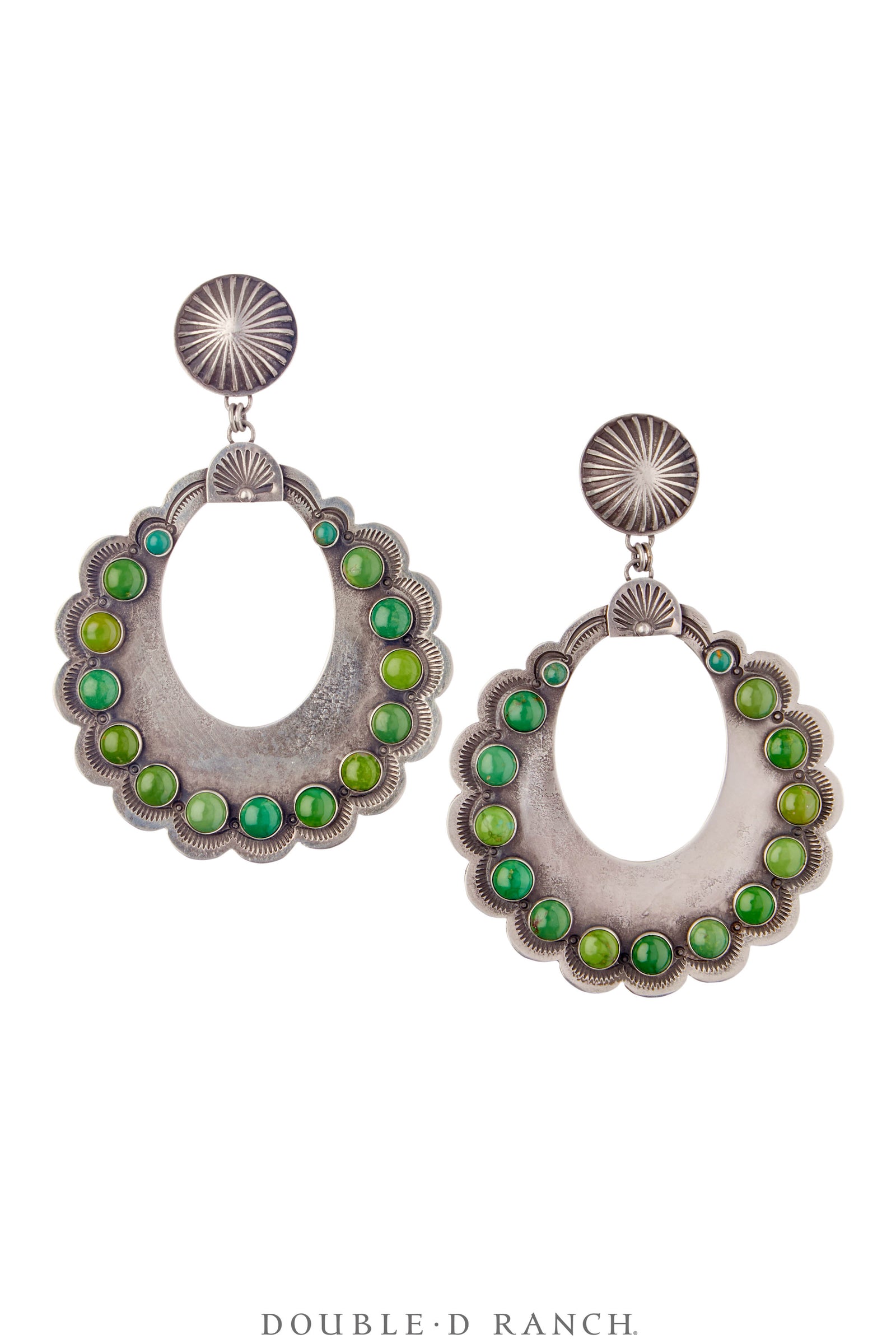 Earrings, Hoop, Turquoise, Dennis Hogan Hallmark, Contemporary,1135G