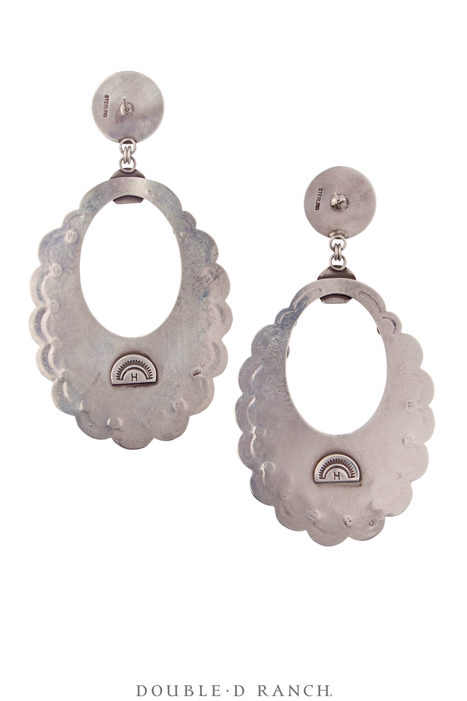 Earrings, Hoop, Turquoise, Dennis Hogan Hallmark, Contemporary, 1448