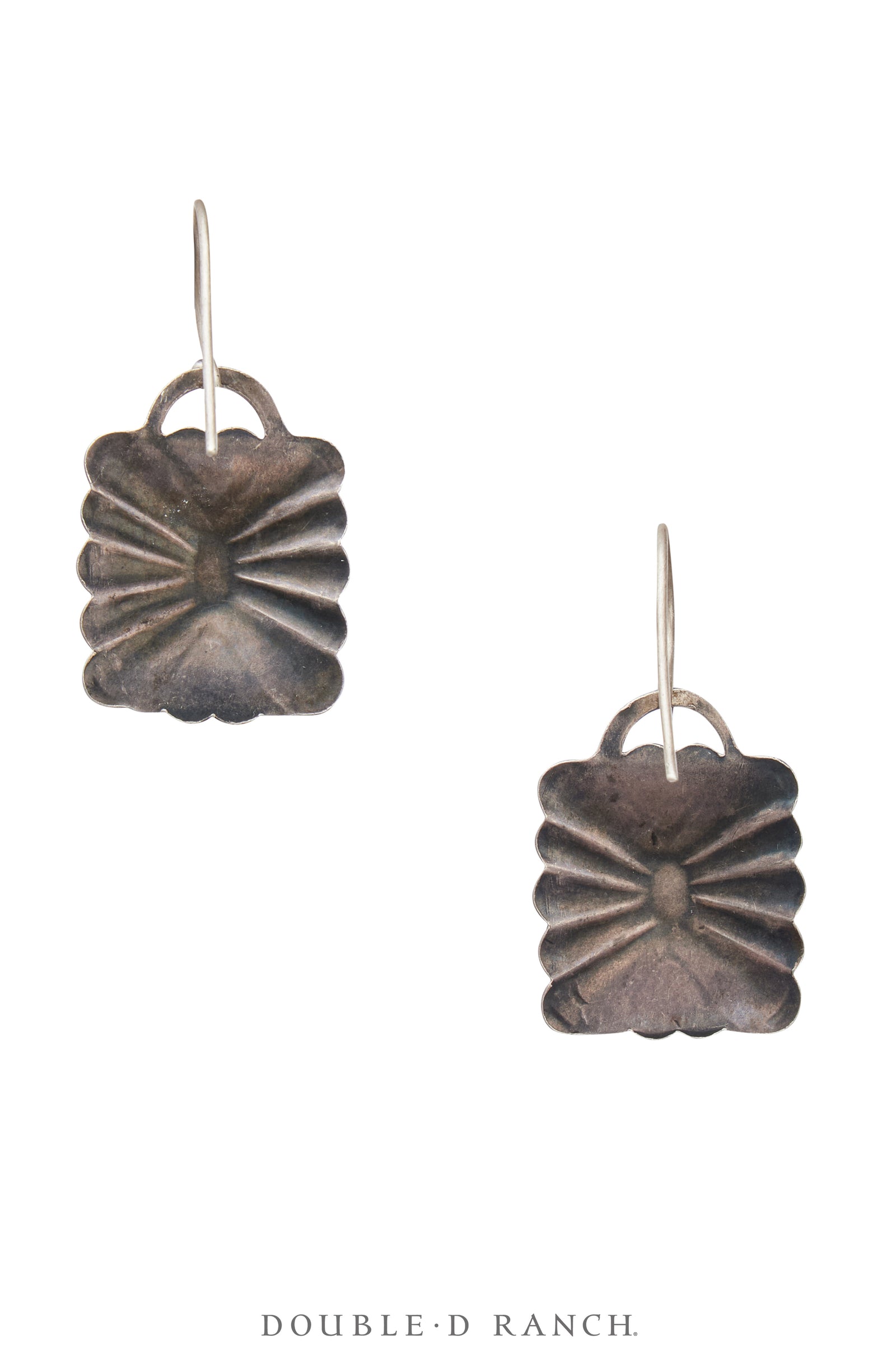 Earrings, Repurposed, Sterling Silver, Concho, Vintage, 1808