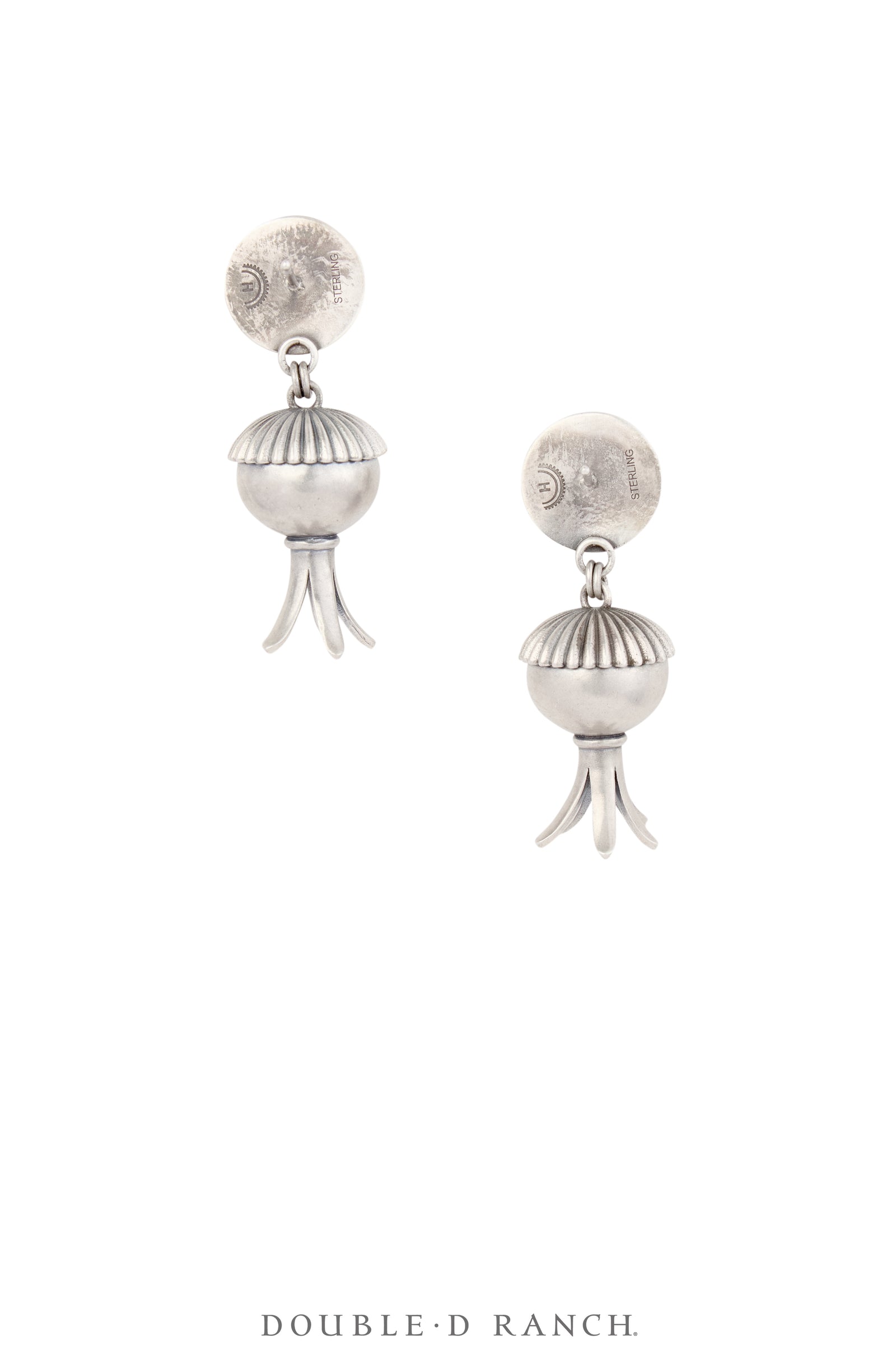 Earrings, Blossom, Sterling Silver, Big Blossom, Dennis Hogan Hallmark, Contemporary, 1846