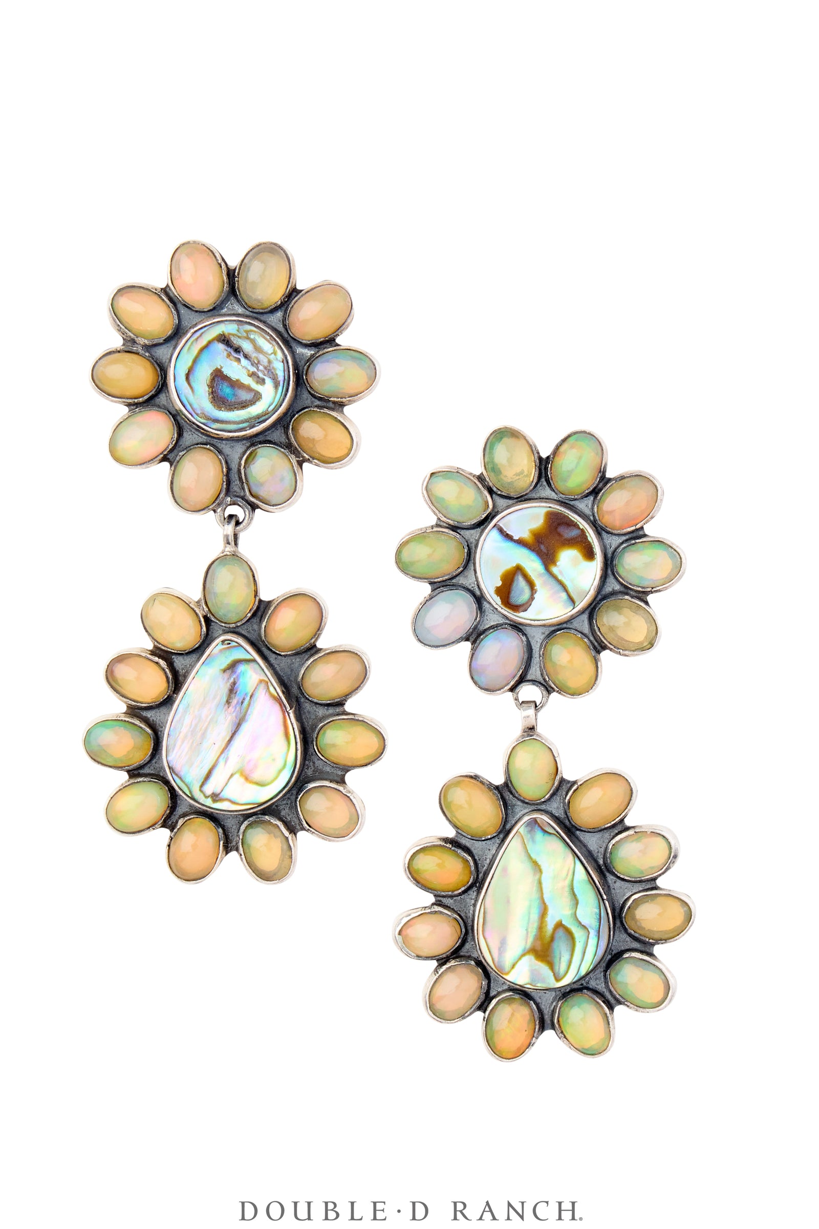 Earrings, Chandelier, Opal & Abalone, Federico Jiménez Hallmark, Contemporary, 1891