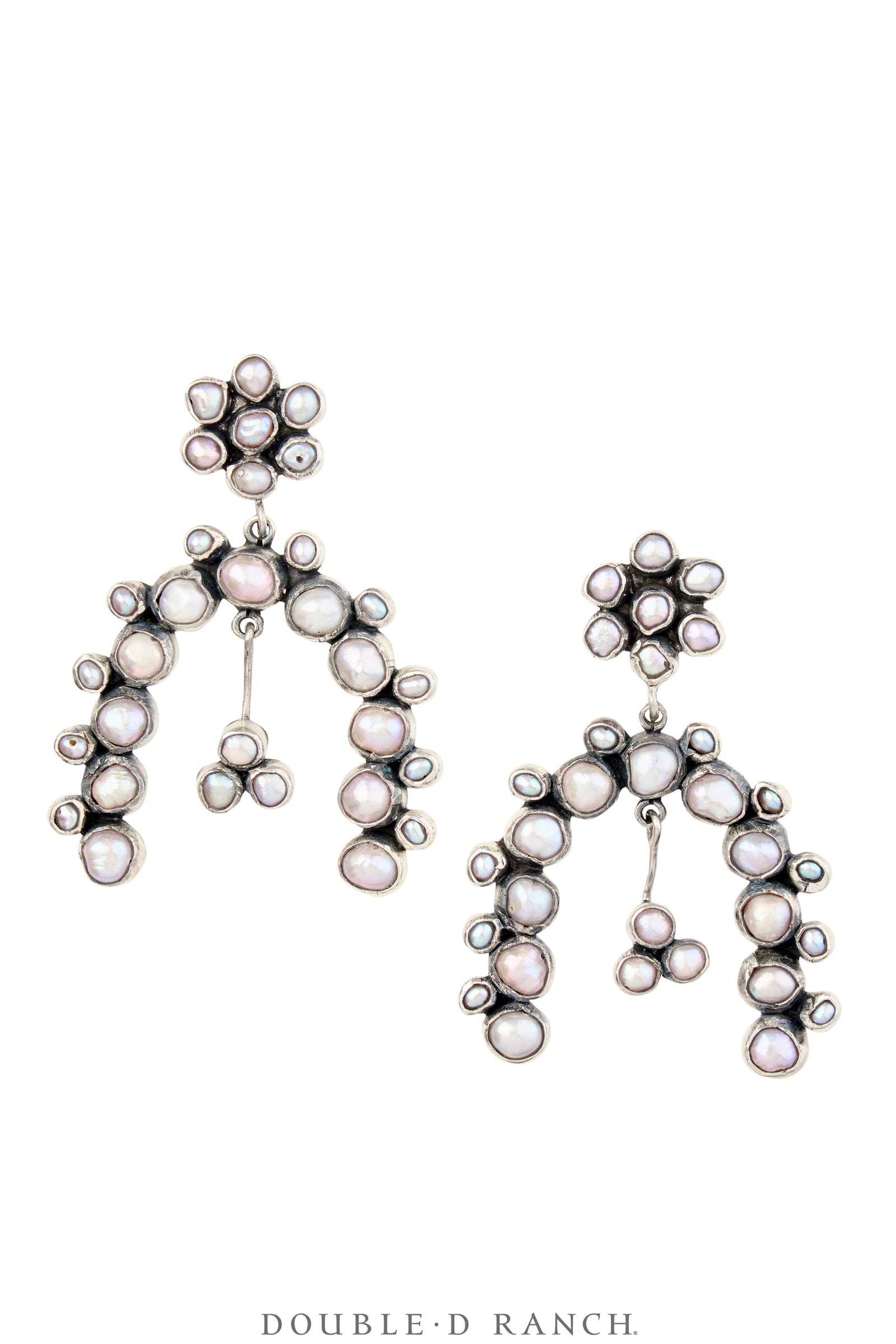 Earrings, Federico, Dangle, Mother of Pearl, Hallmark, Contemporary, 1906