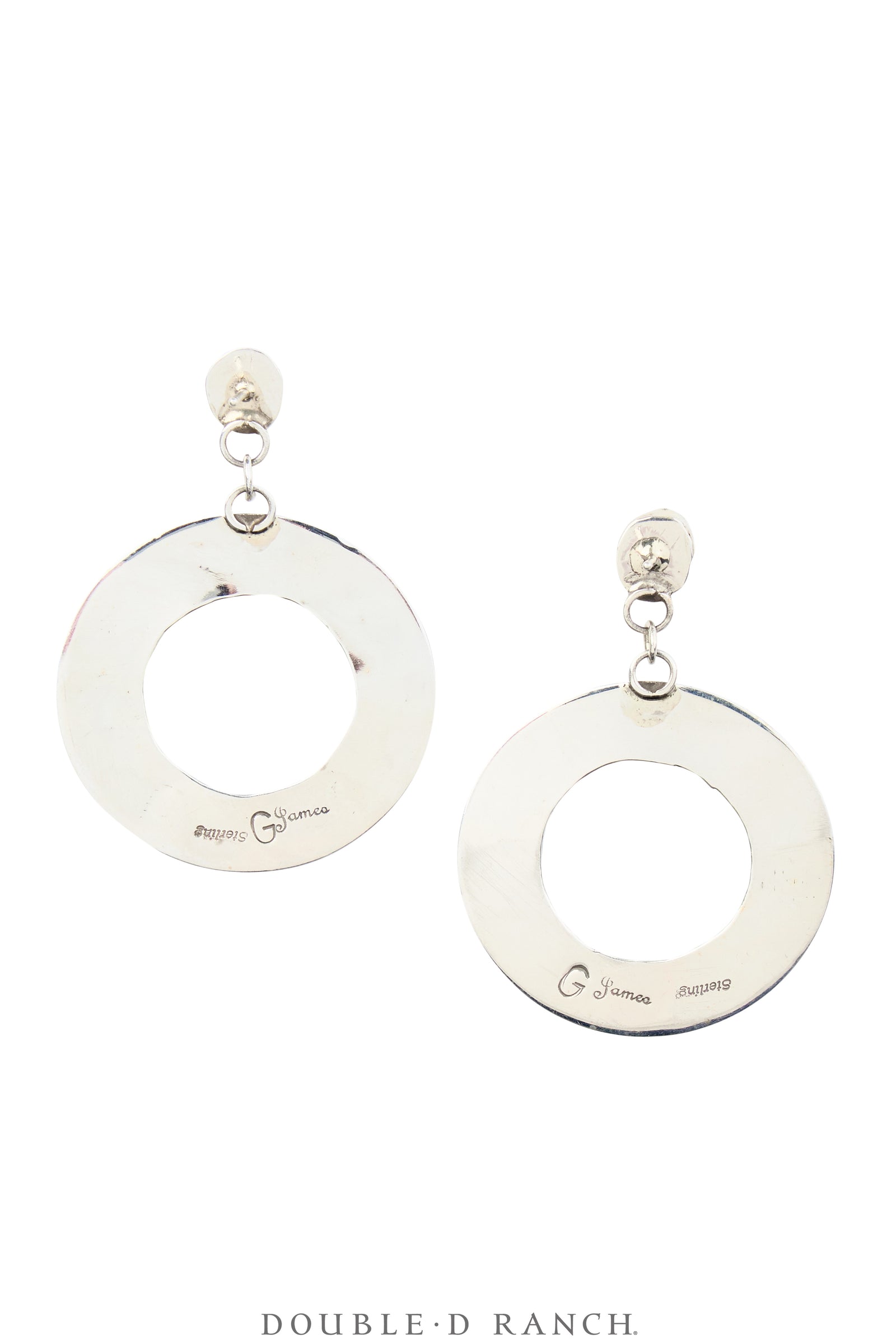 Earrings, Hoops, Turquoise, Hallmark, Contemporary, 1951