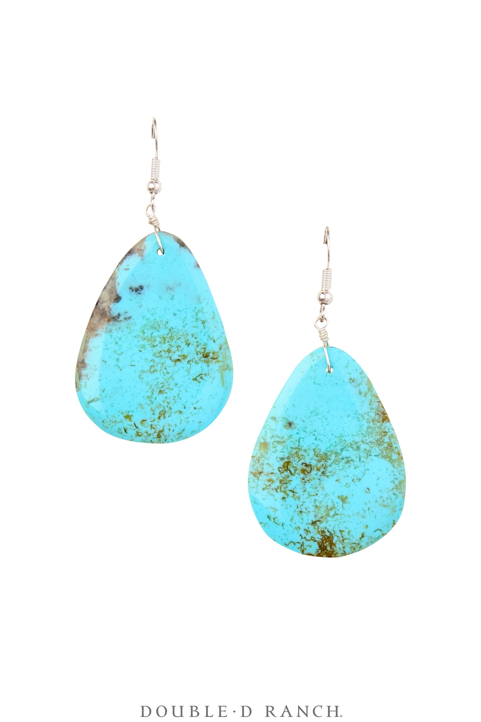 Earrings, Slab, Turquoise, Contemporary, 1969