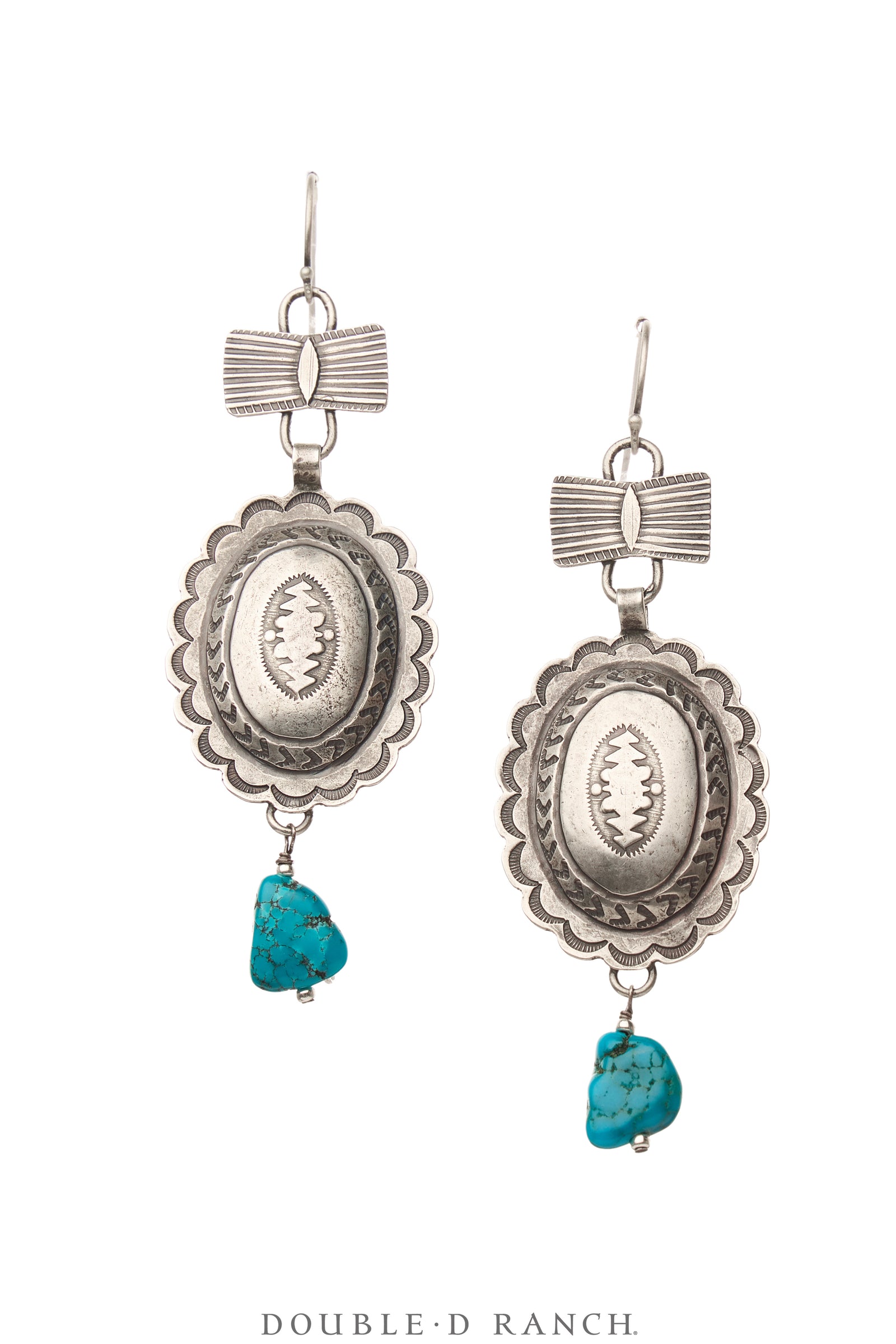 Earrings, Repurposed, Concho, Up-Cycled, Vintage, 2066