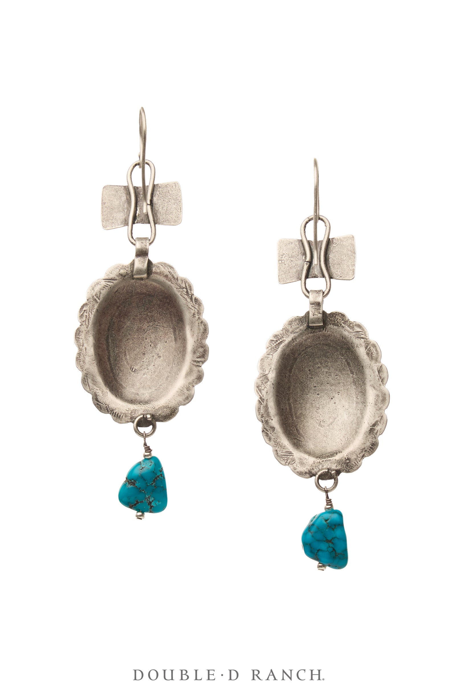 Earrings, Repurposed, Concho, Up-Cycled, Vintage, 2066