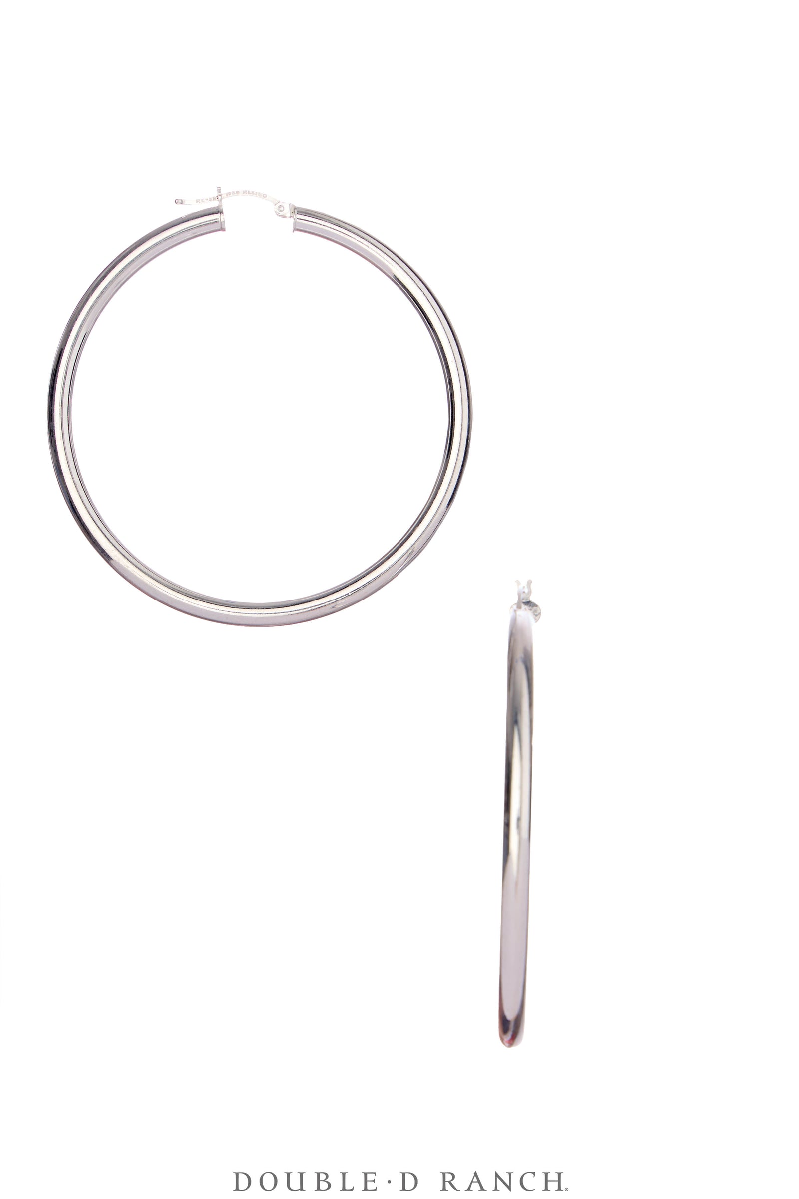 Earrings, Hoop, X-Large, Silver,, Contemporary, 2071