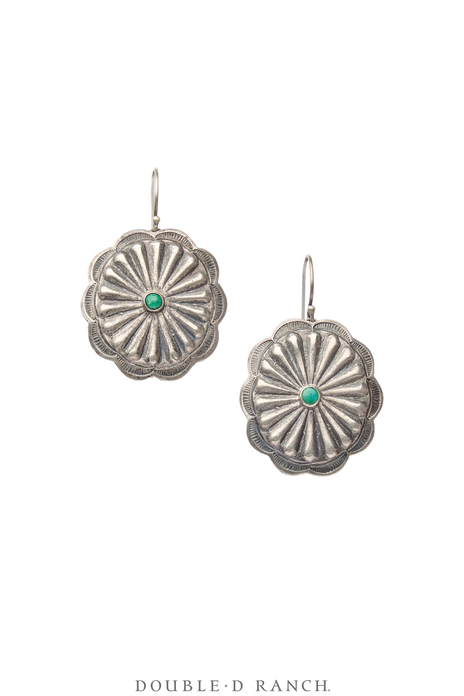 Earrings, Repurposed, Concho, Turquoise, Vintage, 2098