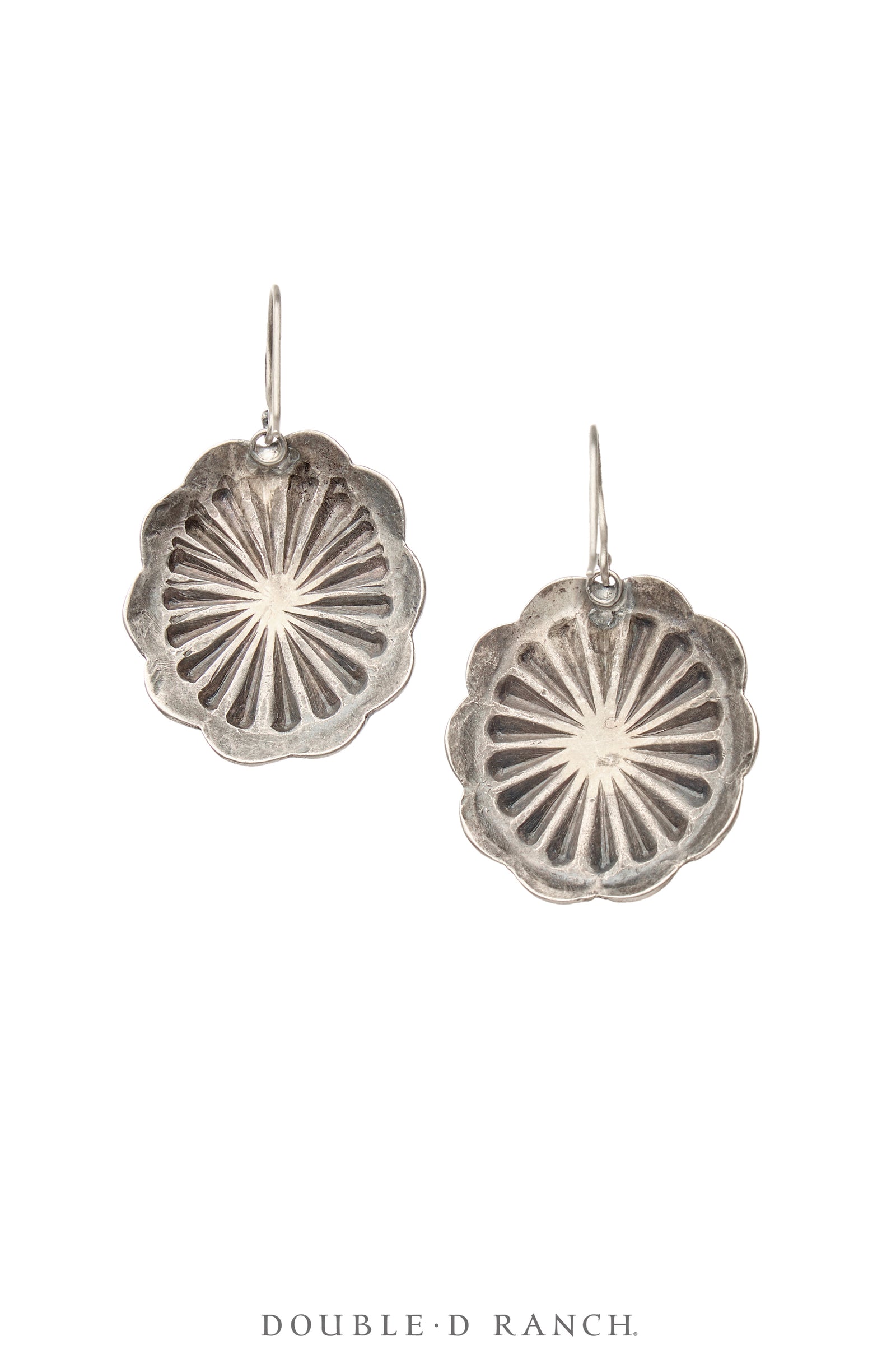 Earrings, Repurposed, Concho, Turquoise, Vintage, 2098