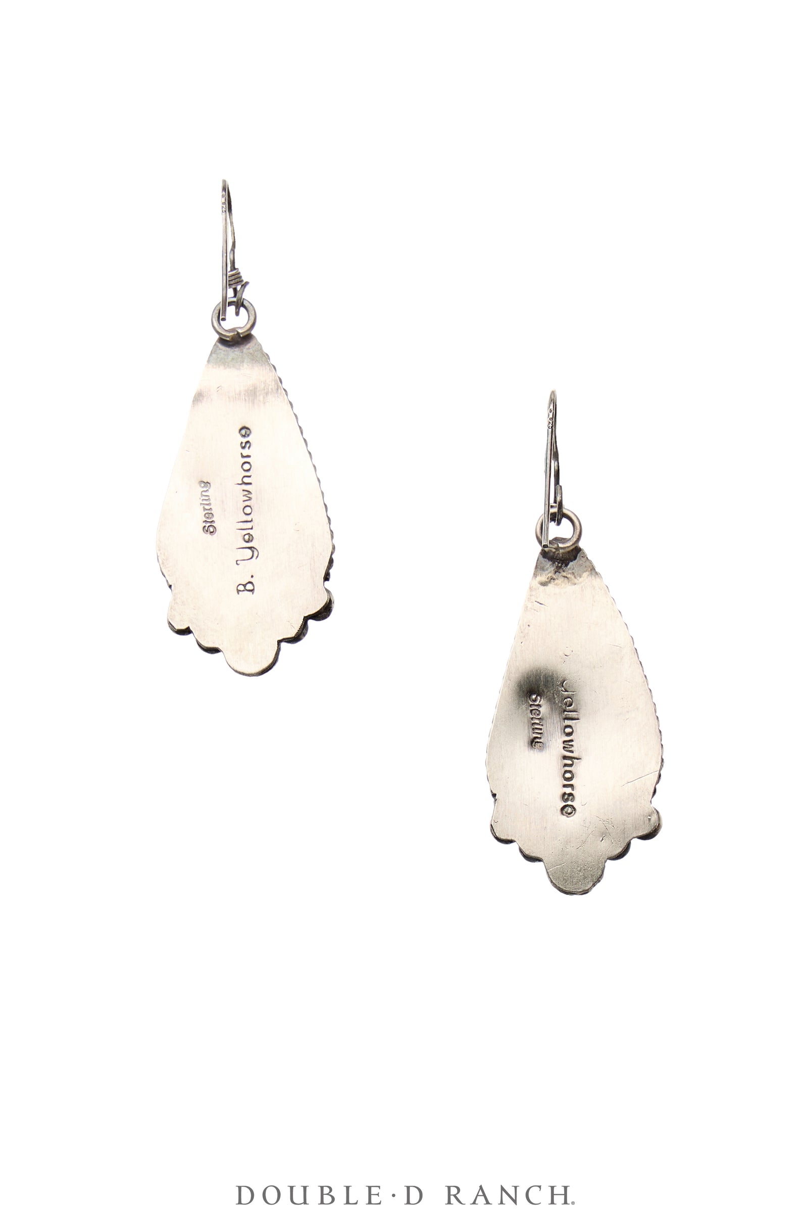 Earrings, Drops, Turquoise, Boulder Ribbon Mine, Hallmark, Contemporary, 2110