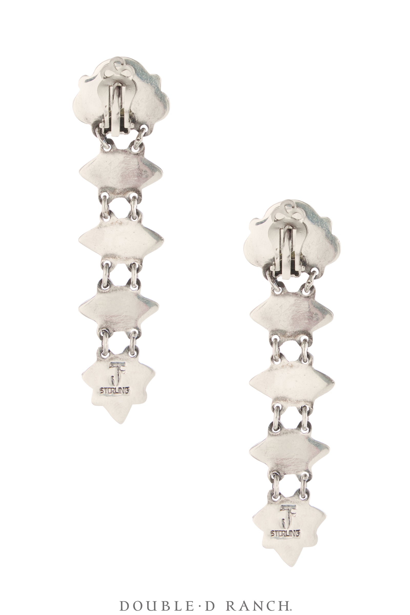 Earrings, Federico, Tiered, Turquoise, Hallmark, Vintage, Estate, 2162