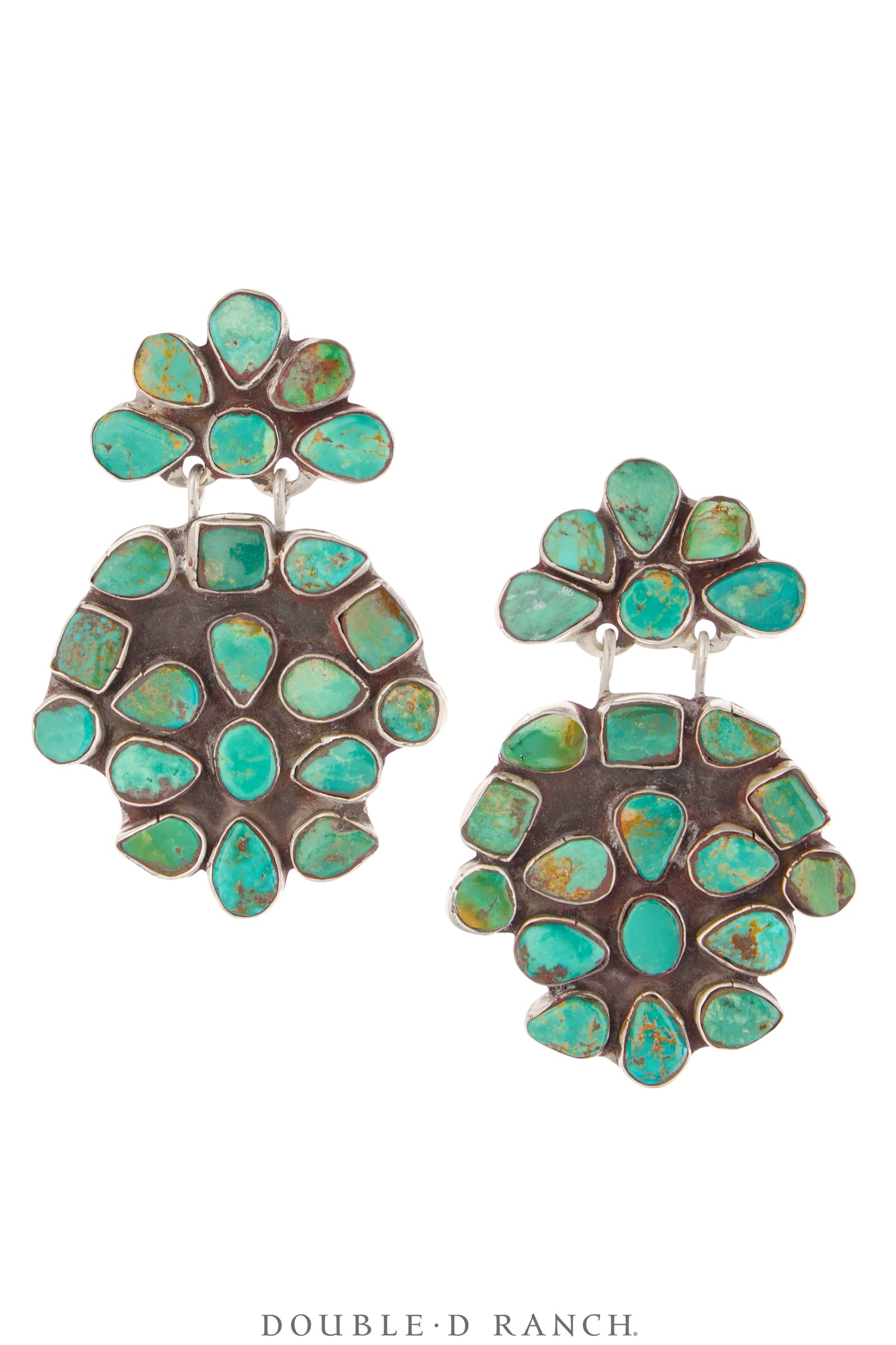 Earrings, Oscar Betz, Chandeliers, Turquoise, Hallmark, 513T4
