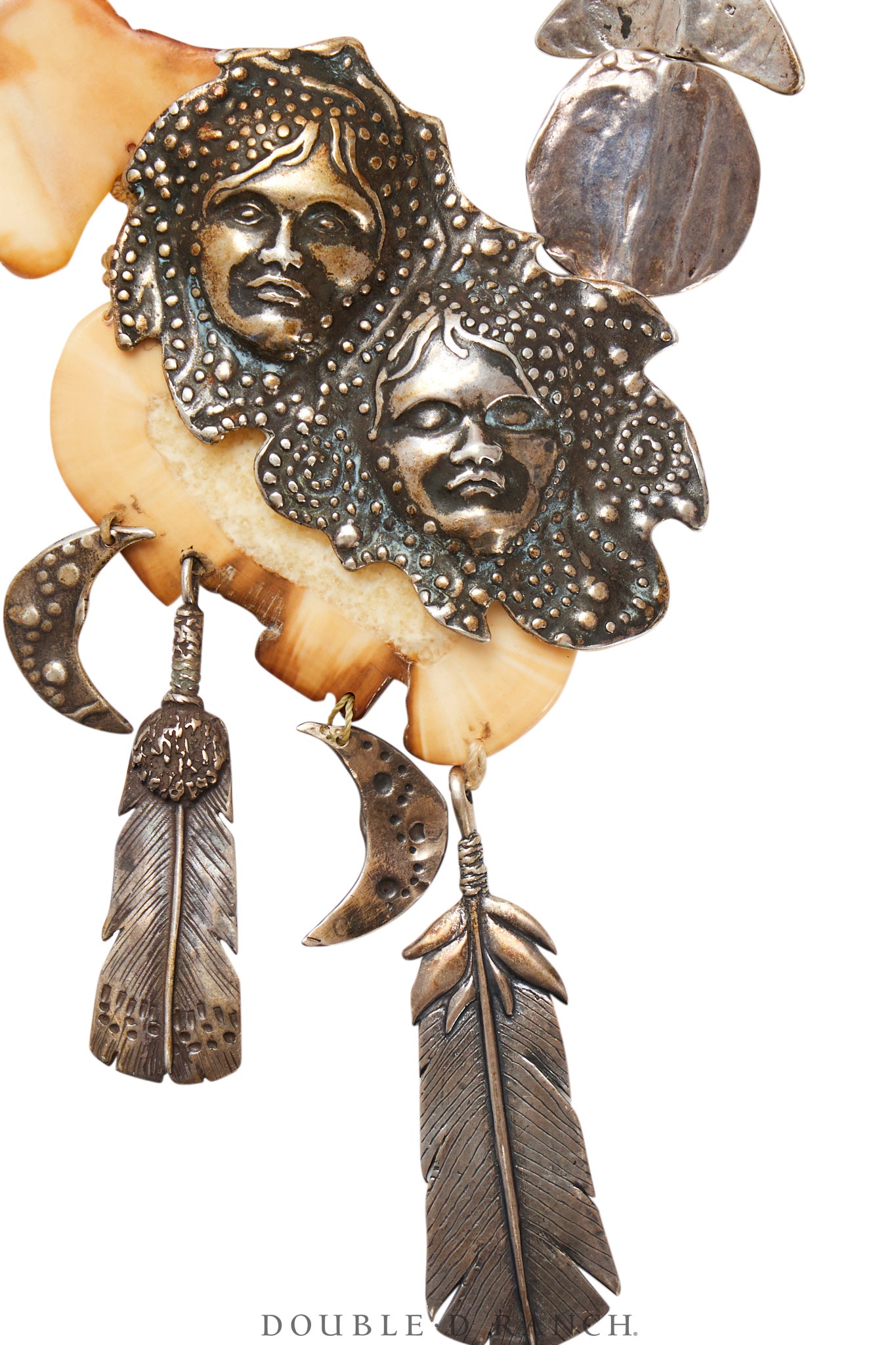 Necklace, Mummy's Bundle, Statement, Faces of the Moon, Hallmark, Vintage, 3309