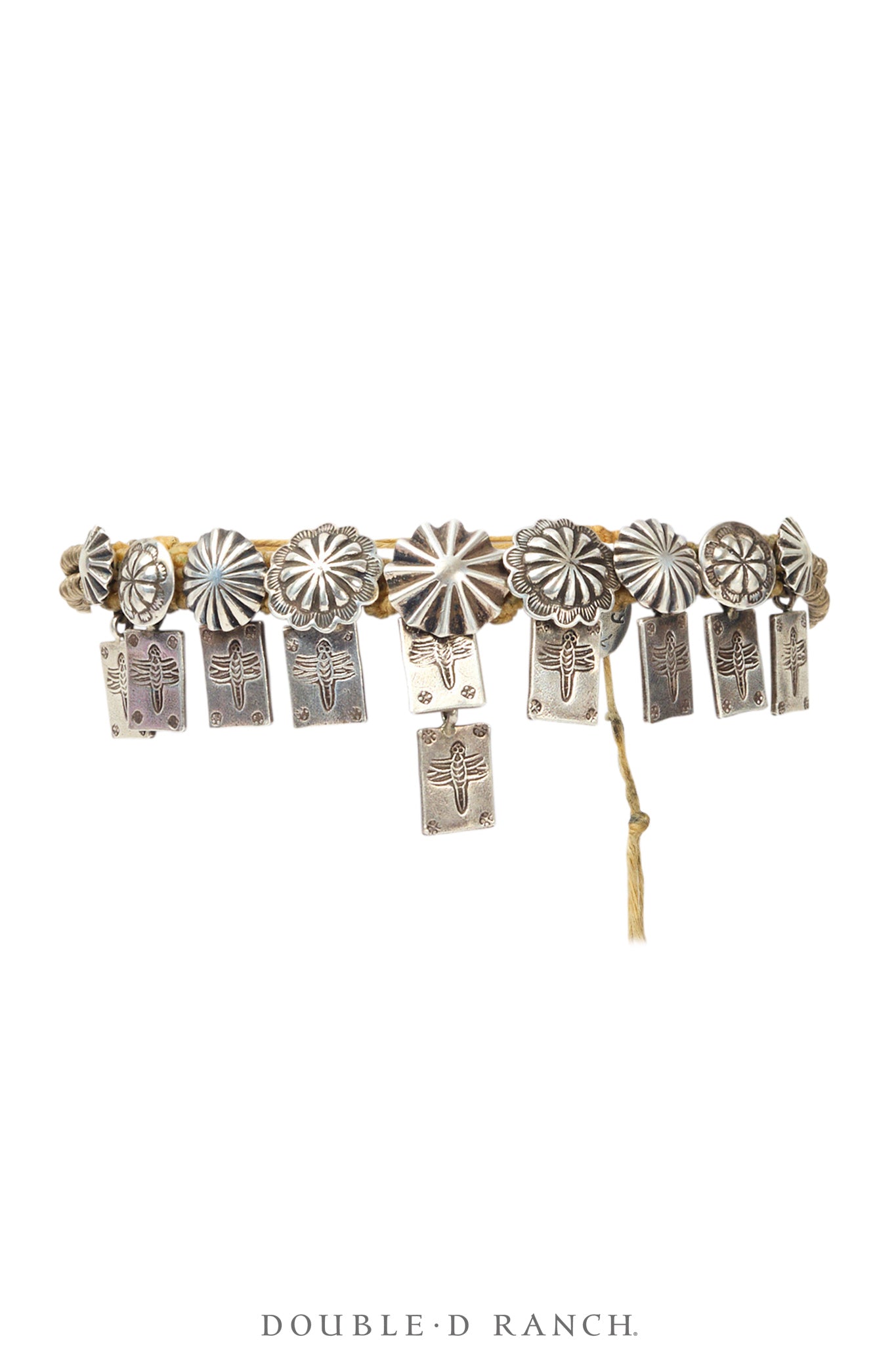 Necklace, Mummy's Bundle, Choker, Conchos & Dragonfly Tabs, Hallmark, Vintage, 3312