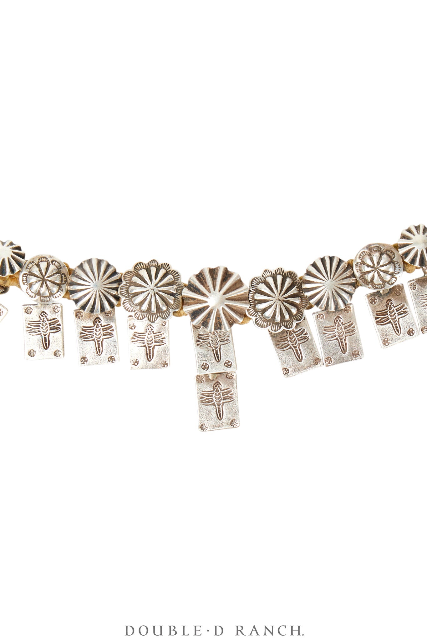 Necklace, Mummy's Bundle, Choker, Conchos & Dragonfly Tabs, Hallmark, Vintage, 3312