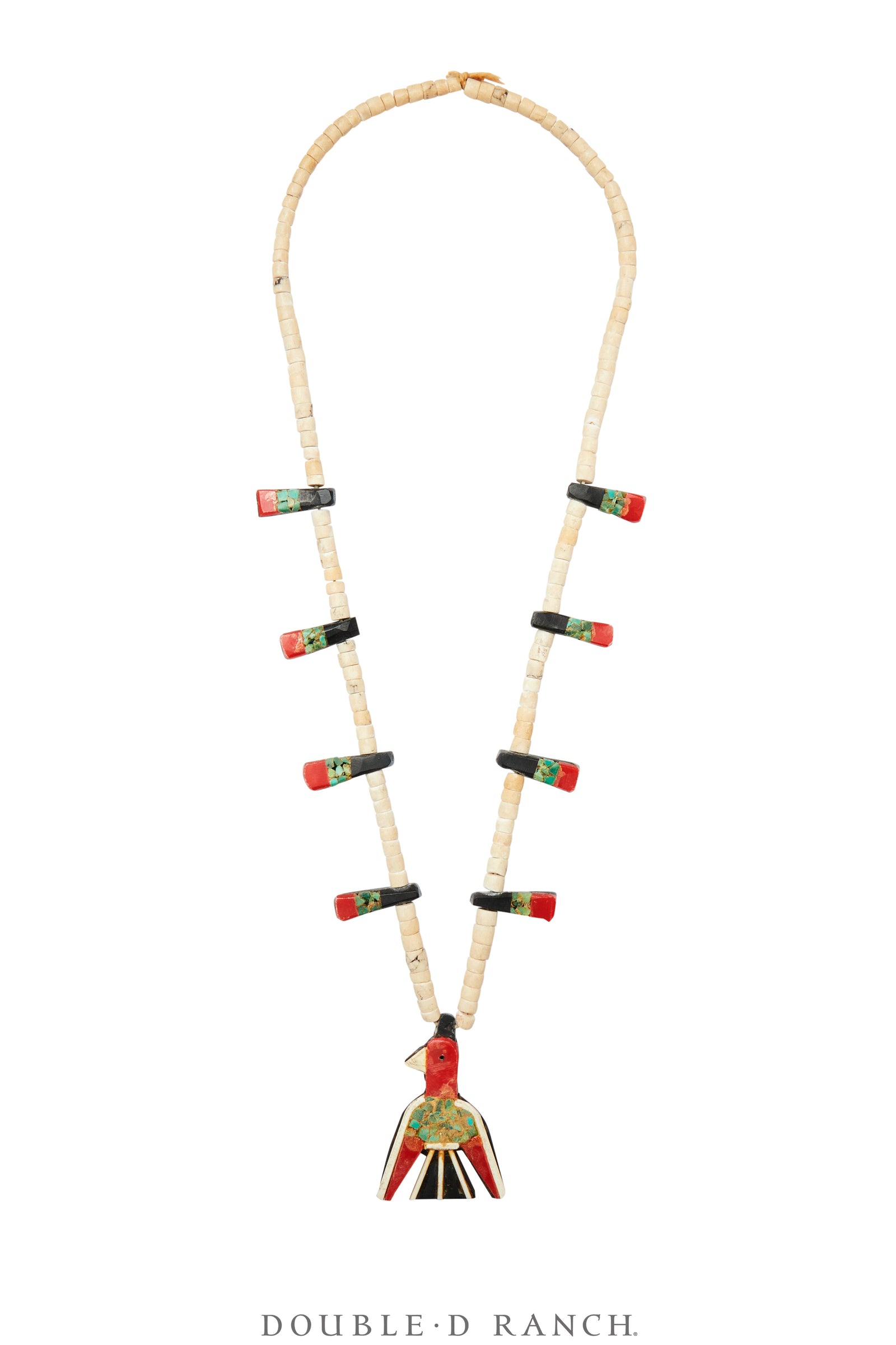 Necklace, Thunderbird, Santo Domingo Depression, Battery Bird, Vintage, 1940's, 3413