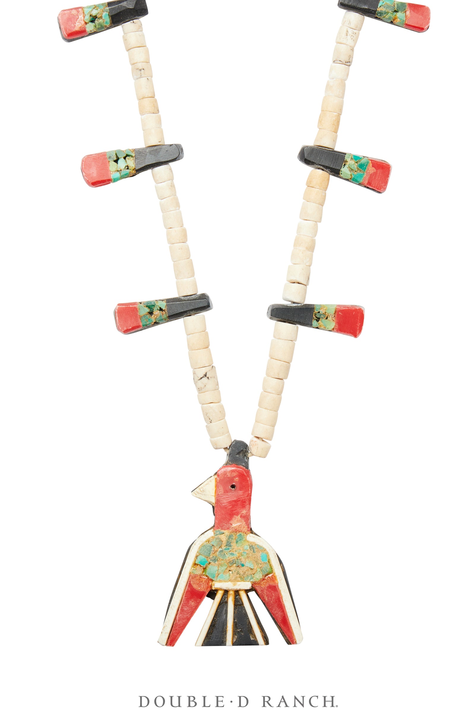 Necklace, Thunderbird, Santo Domingo Depression, Battery Bird, Vintage, 1940's, 3413