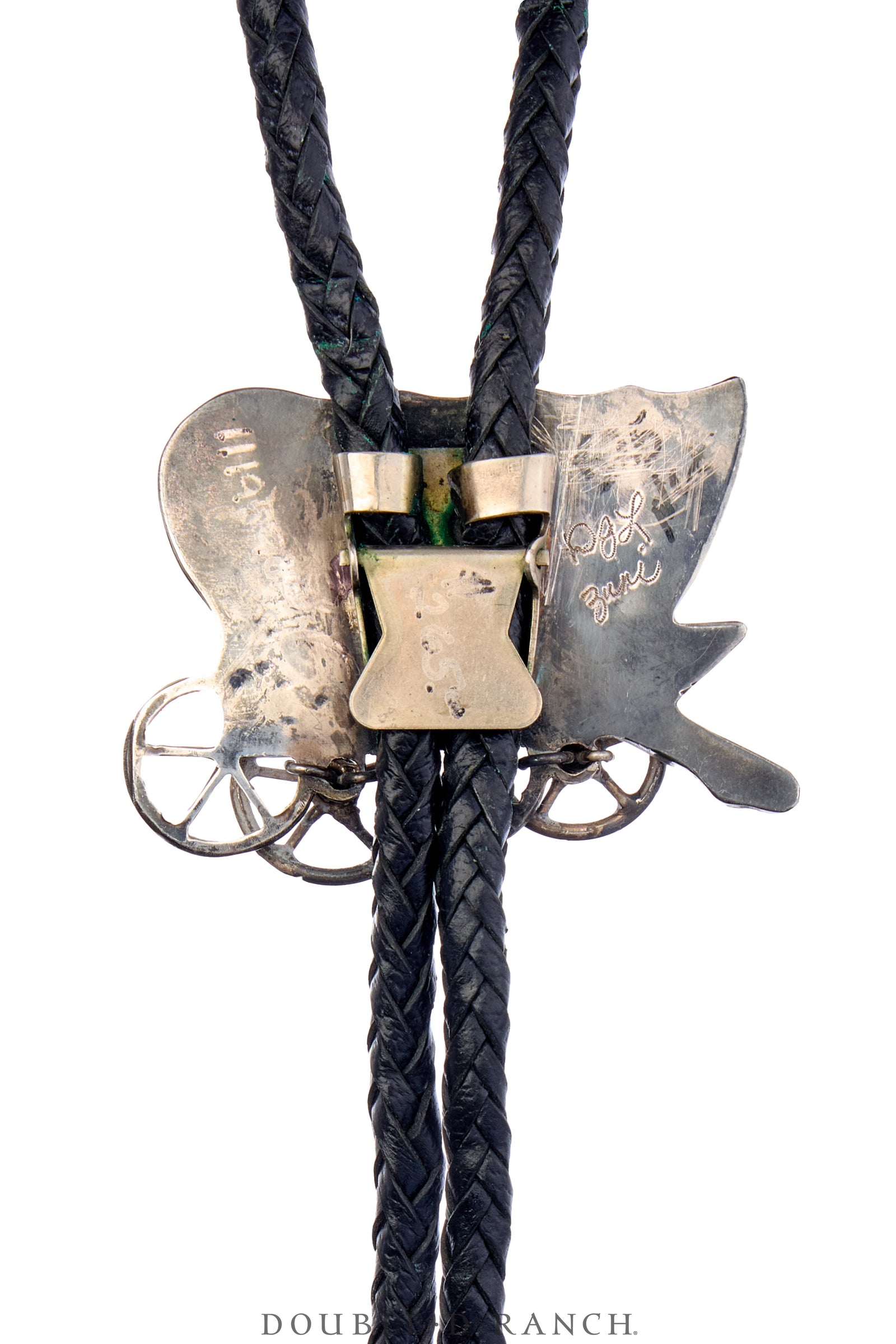 Bolo, Inlay, Conestoga Wagon, Wagon Wheel Tips, Hallmark, Vintage ‘50s, 3573