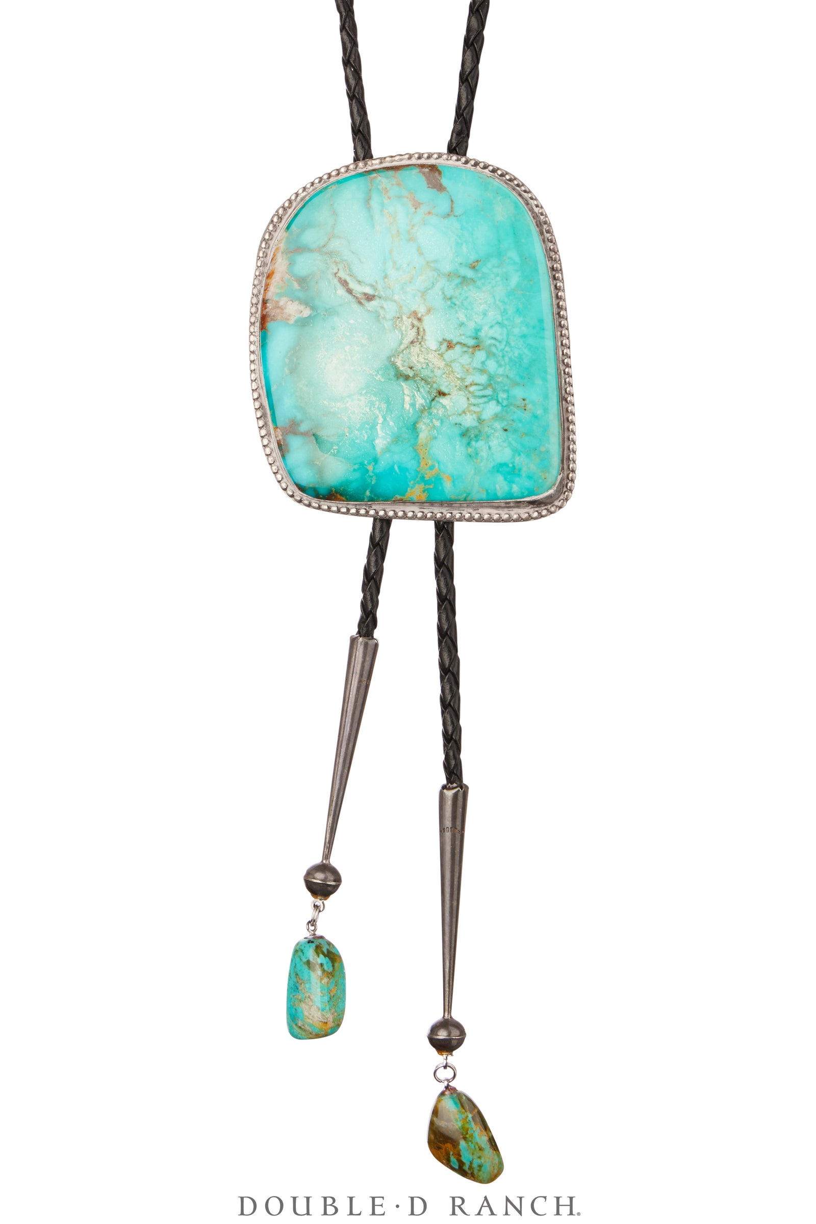 Bolo, Specimen, Turquoise, Matching Aigullettes, Vintage, 3587