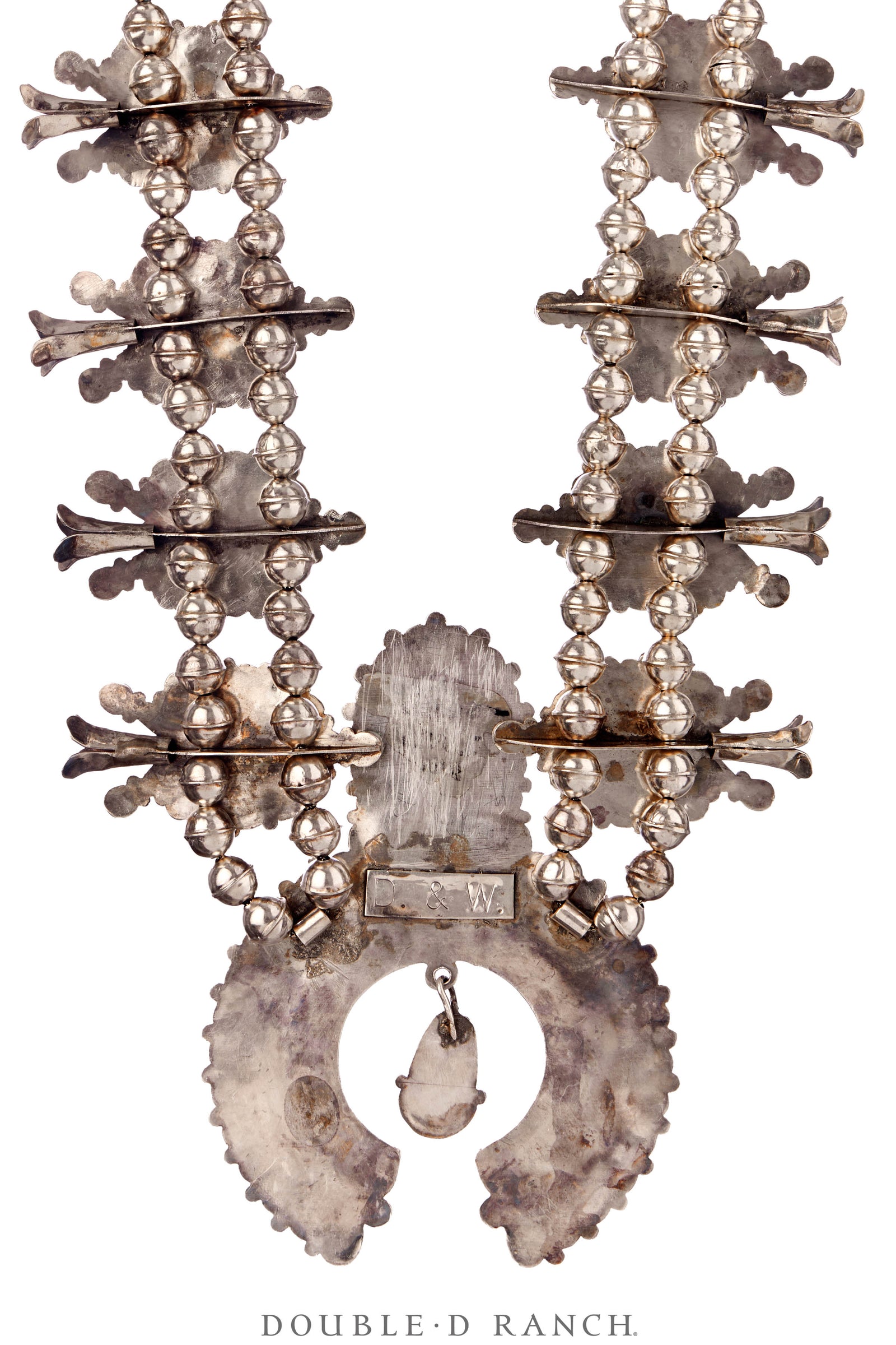 Necklace, Squash Blossom, Turquoise, Cluster, Masterwork, Doris Ondelacy, Vintage '70s, 3659