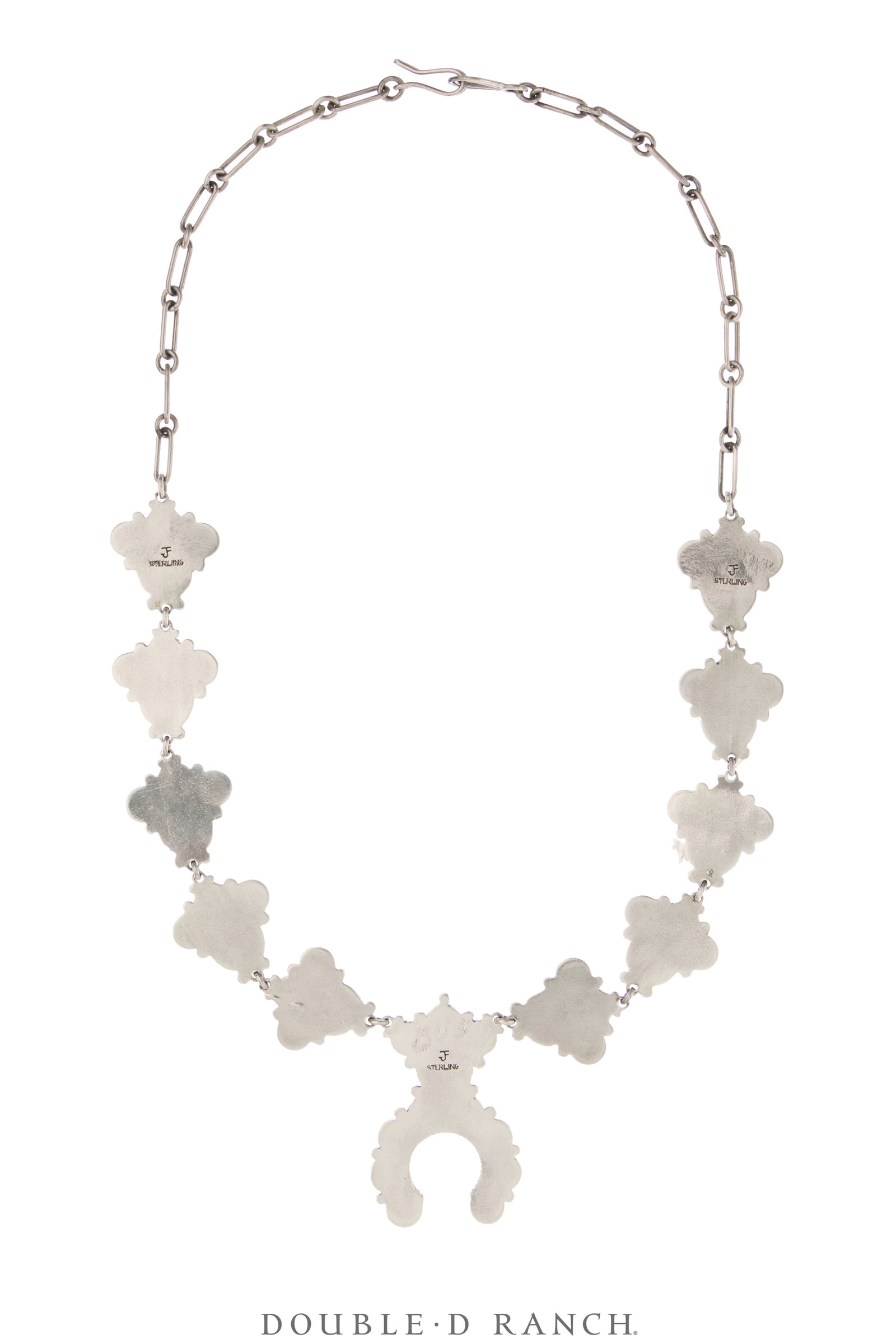 Necklace, Federico, Squash Blossom, Orange Spiny Oyster, Mini, Hallmark, Contemporary, 3745