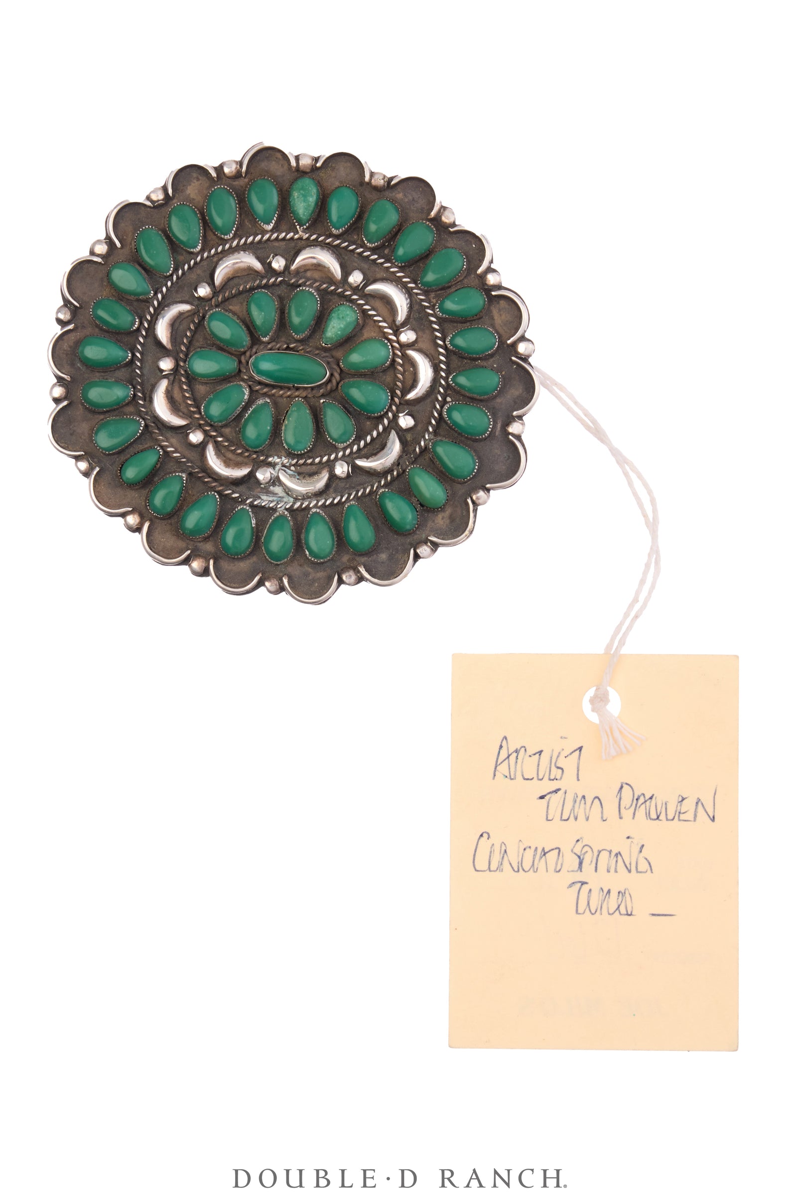 Pin & Pendant, Cluster, Turquoise, Known Maker, Old Pawn ‘40s, 1156