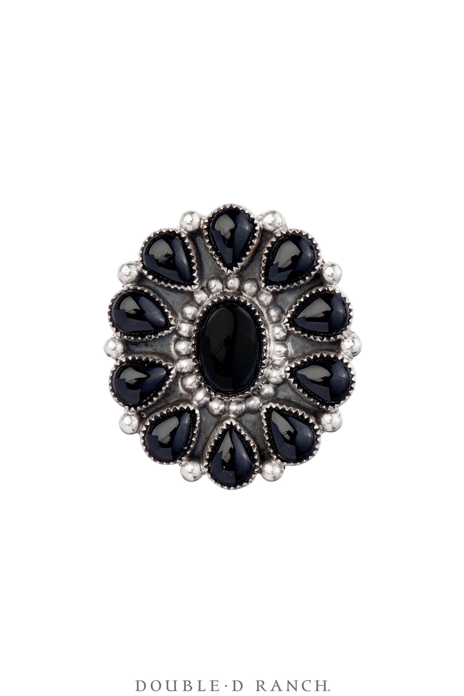 Ring, Cluster, Onyx, Hallmark, Contemporary 8, 1743