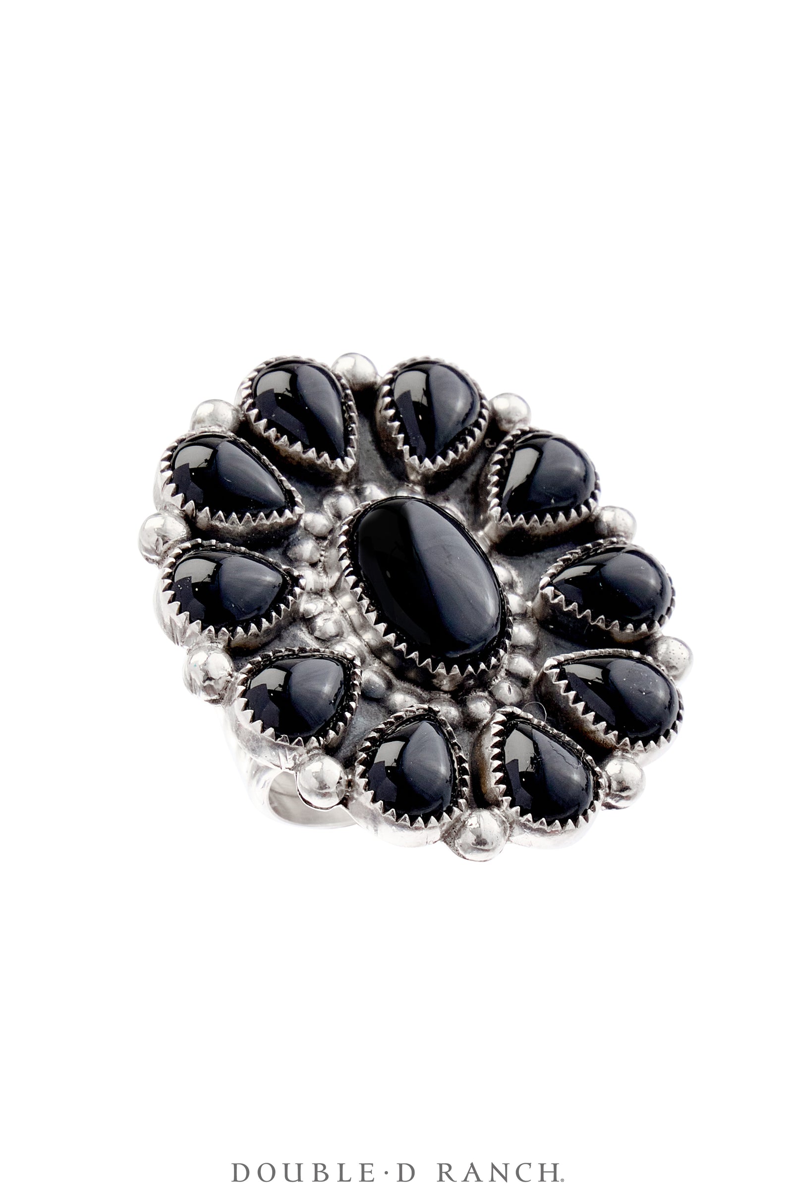Ring, Cluster, Onyx, Hallmark, Contemporary 8, 1743