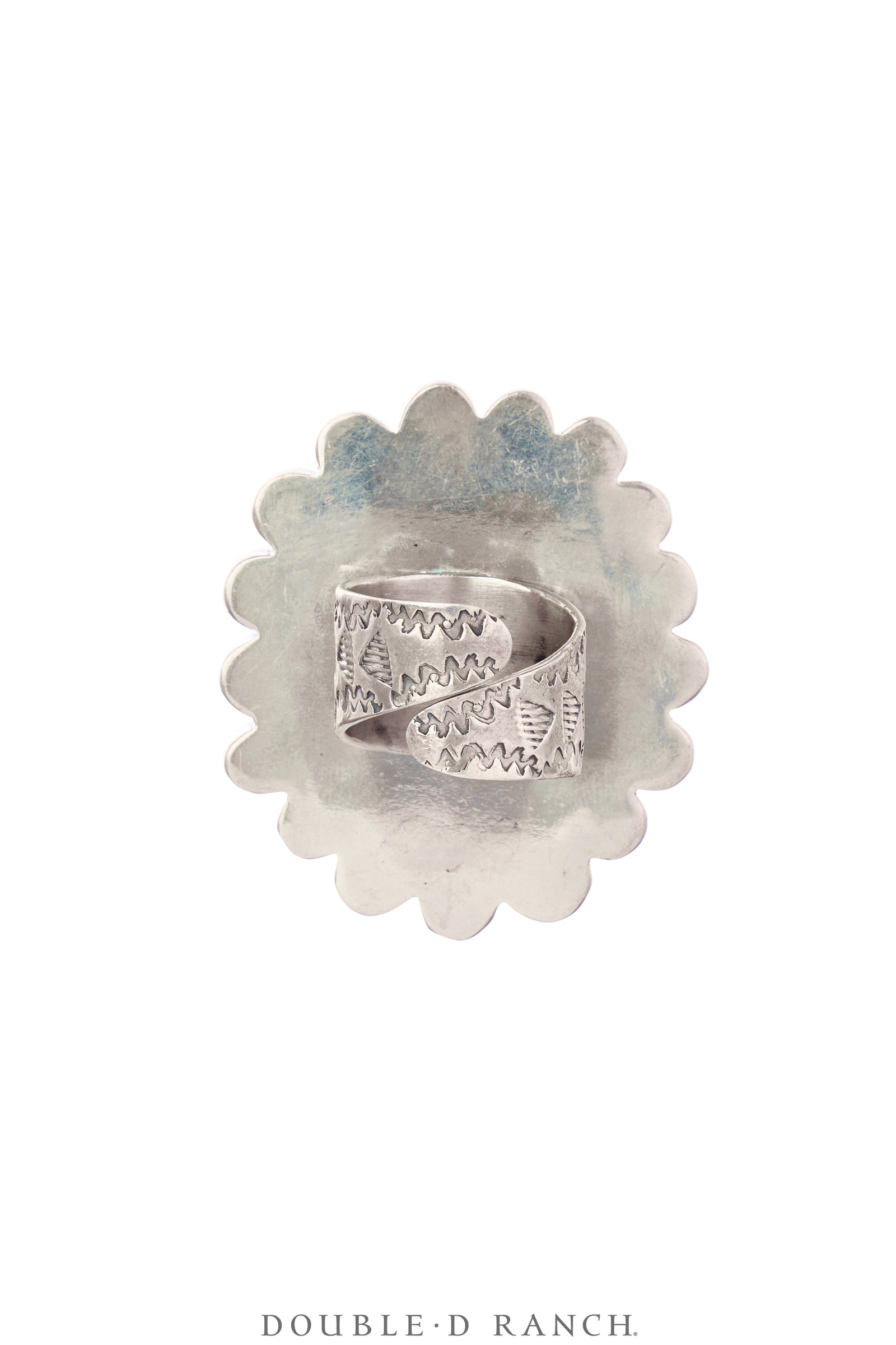 Ring, Federico, Cluster, Mother of Pearl & Turquoise, Hallmark, Contemporary Adjustable, 1763
