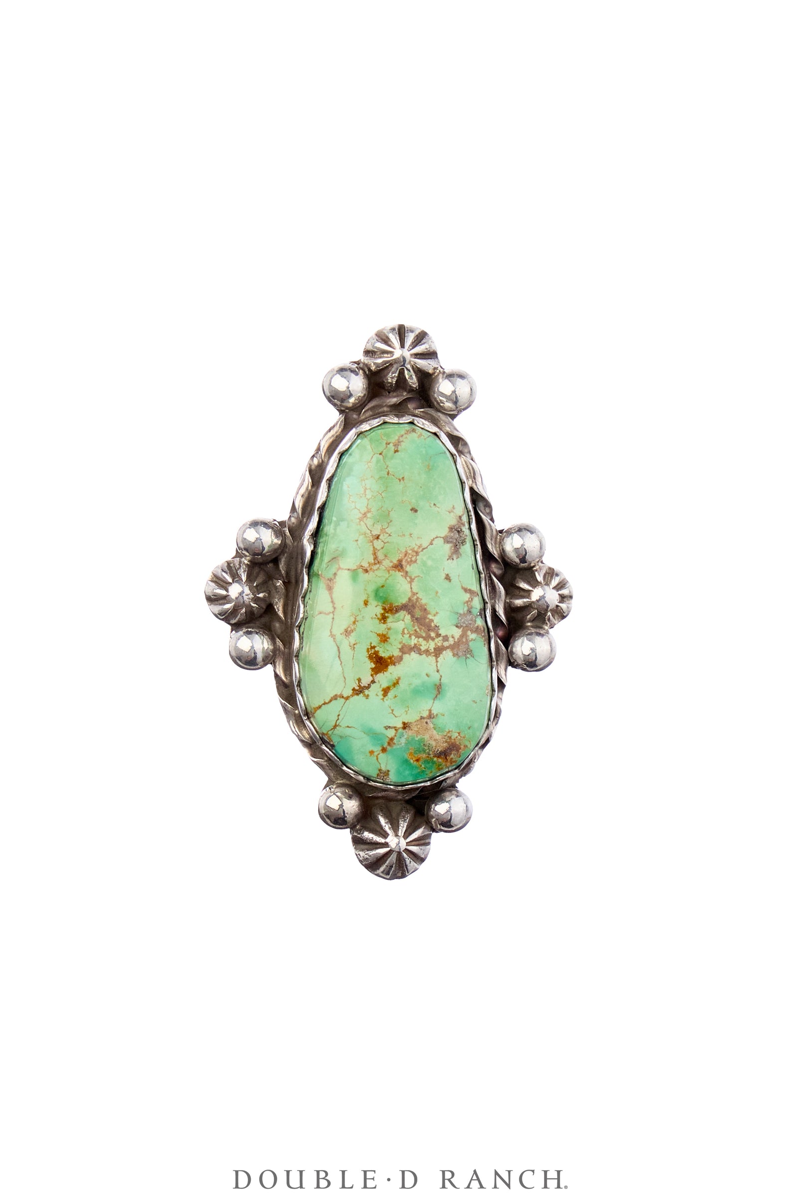 Ring, Natural Stone, Turquoise, Hallmark, Contemporary, 8, 1776