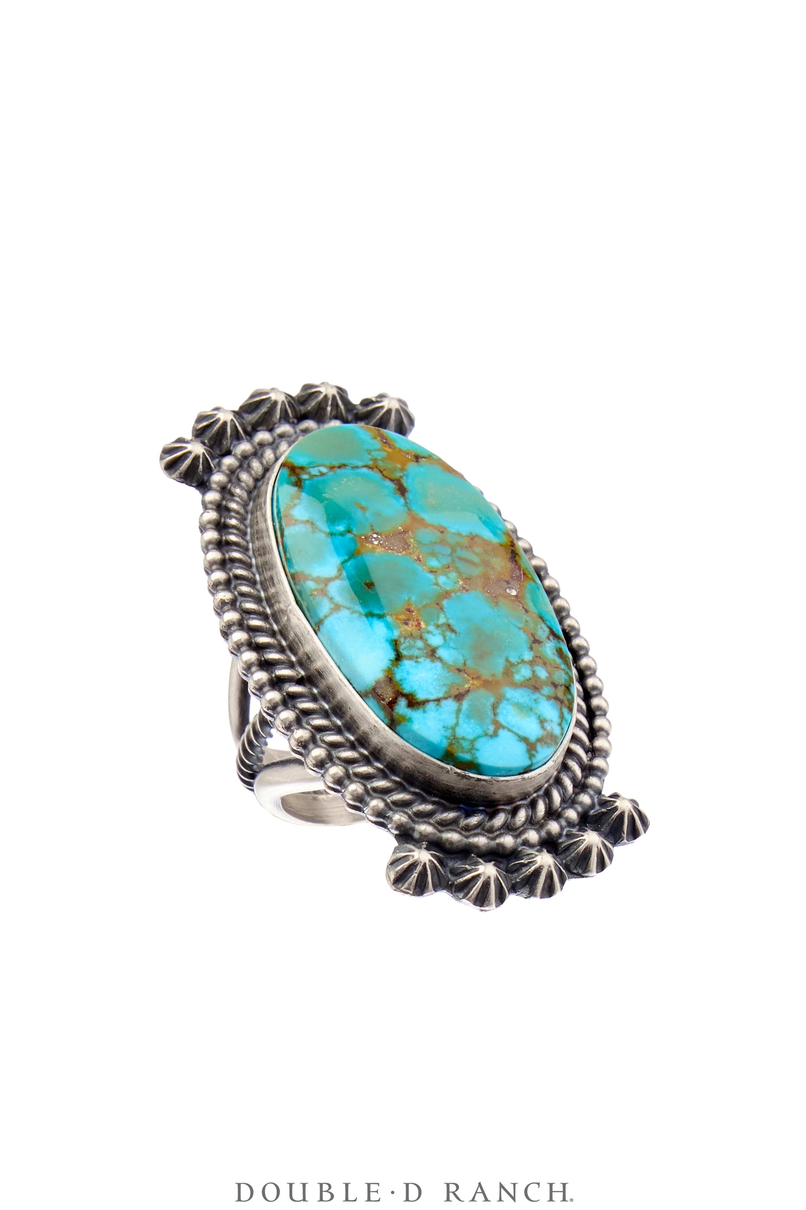 Ring, Natural Stone, Turquoise, Heavy Matrix, Hallmark, Contemporary, 5, 1797