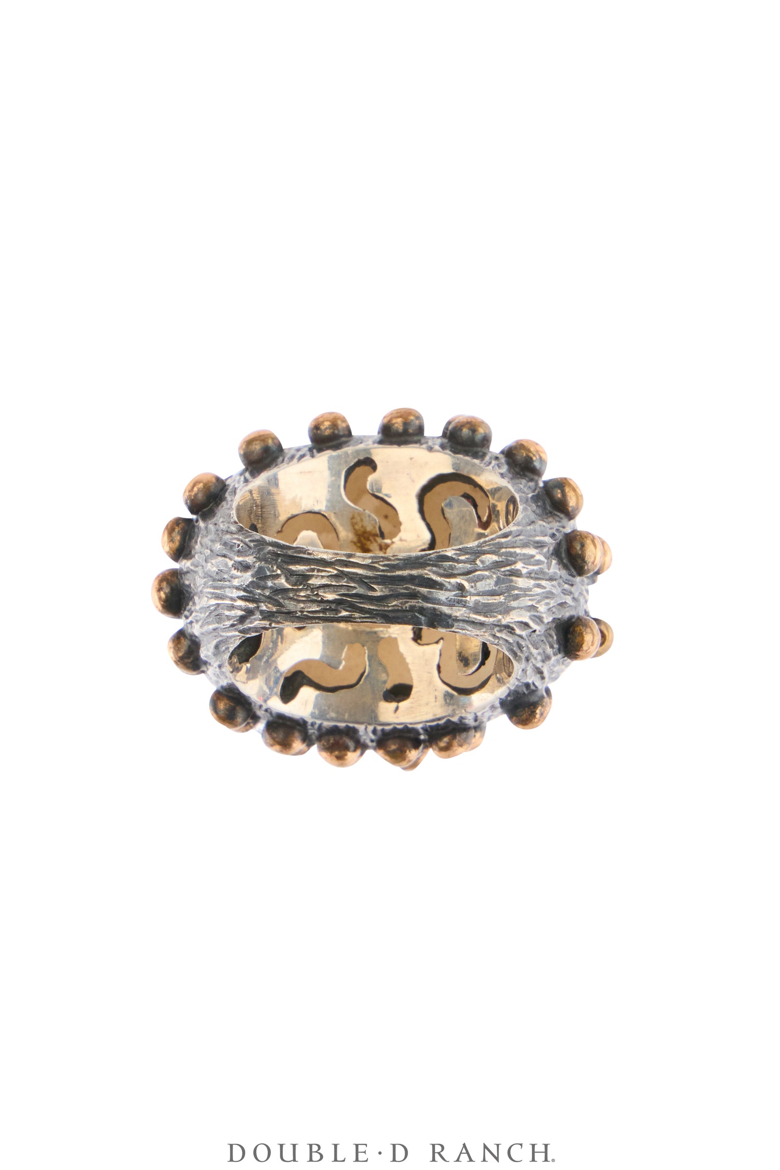 Ring, Moonstone, Hammered Bronze, Hallmark, Contemporary, 1947