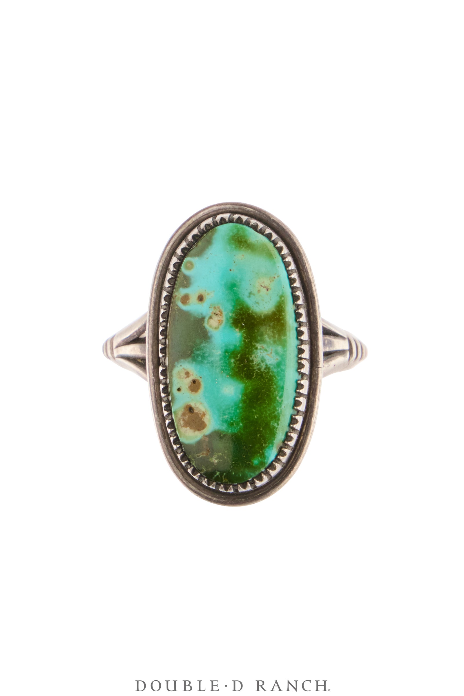 Ring, Natural Stone, Turquoise, Heavy Bezel, Marked, 11, Vintage ‘80s, 1957