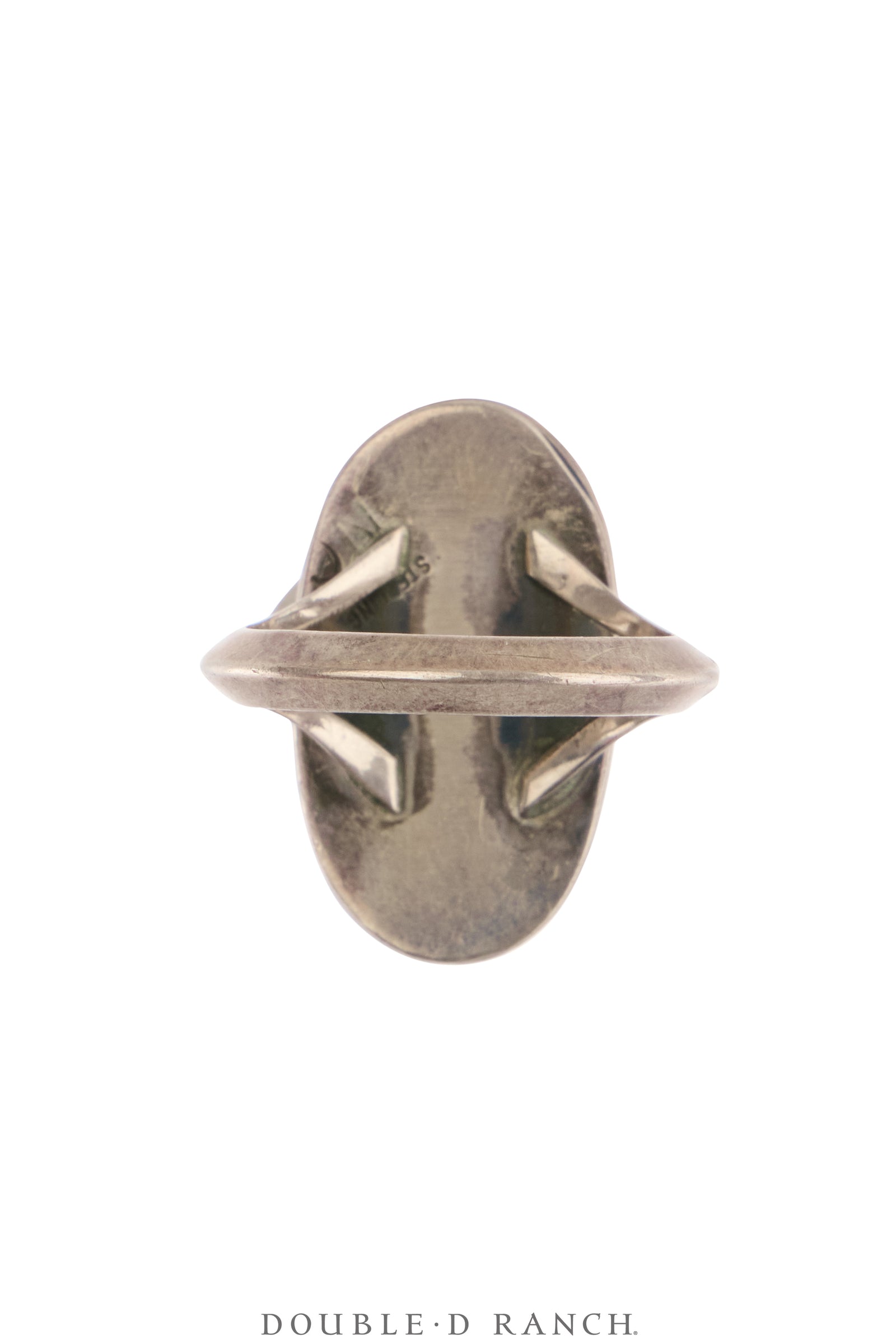 Ring, Natural Stone, Turquoise, Heavy Bezel, Marked, 11, Vintage ‘80s, 1957