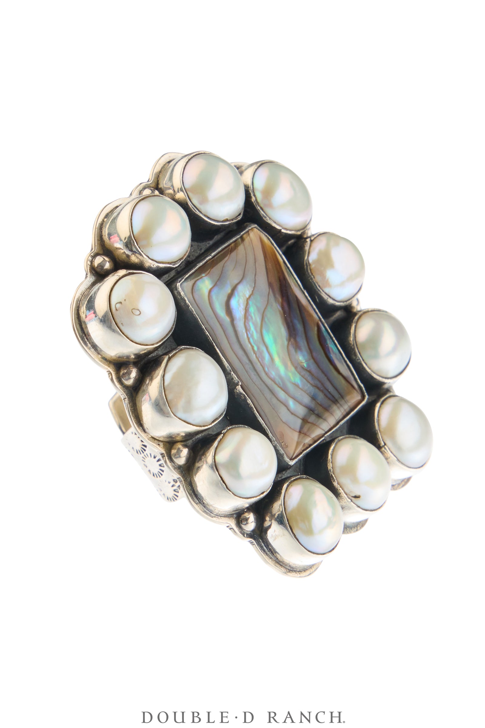 Ring, Federico, Cluster, Abalone, Mother of Pearl, Hallmark, Contemporary, 1959