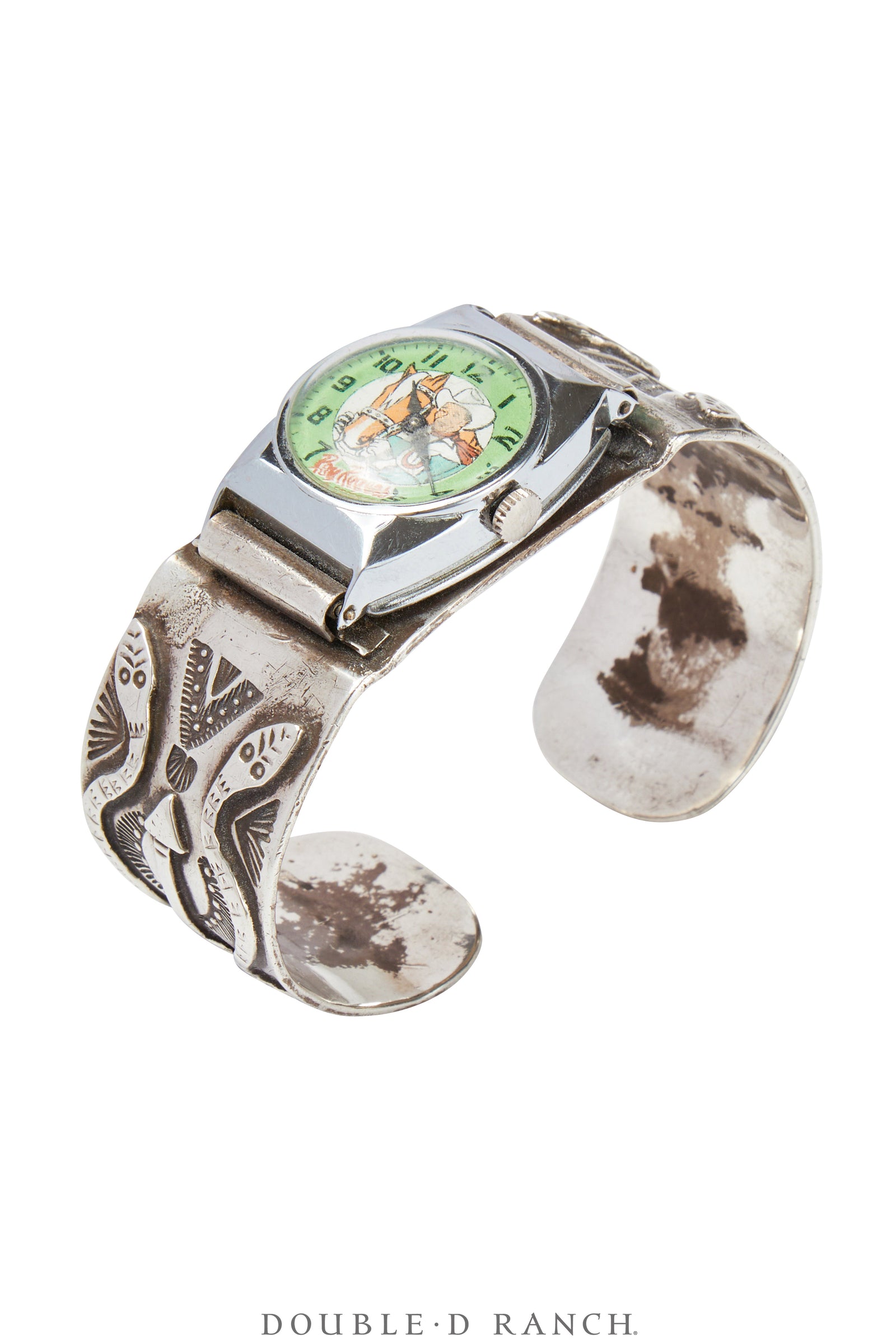 Miscellaneous, Watch Band, Navajo with Snake Appliqué, Roy Rogers Face, Vintage, 1108