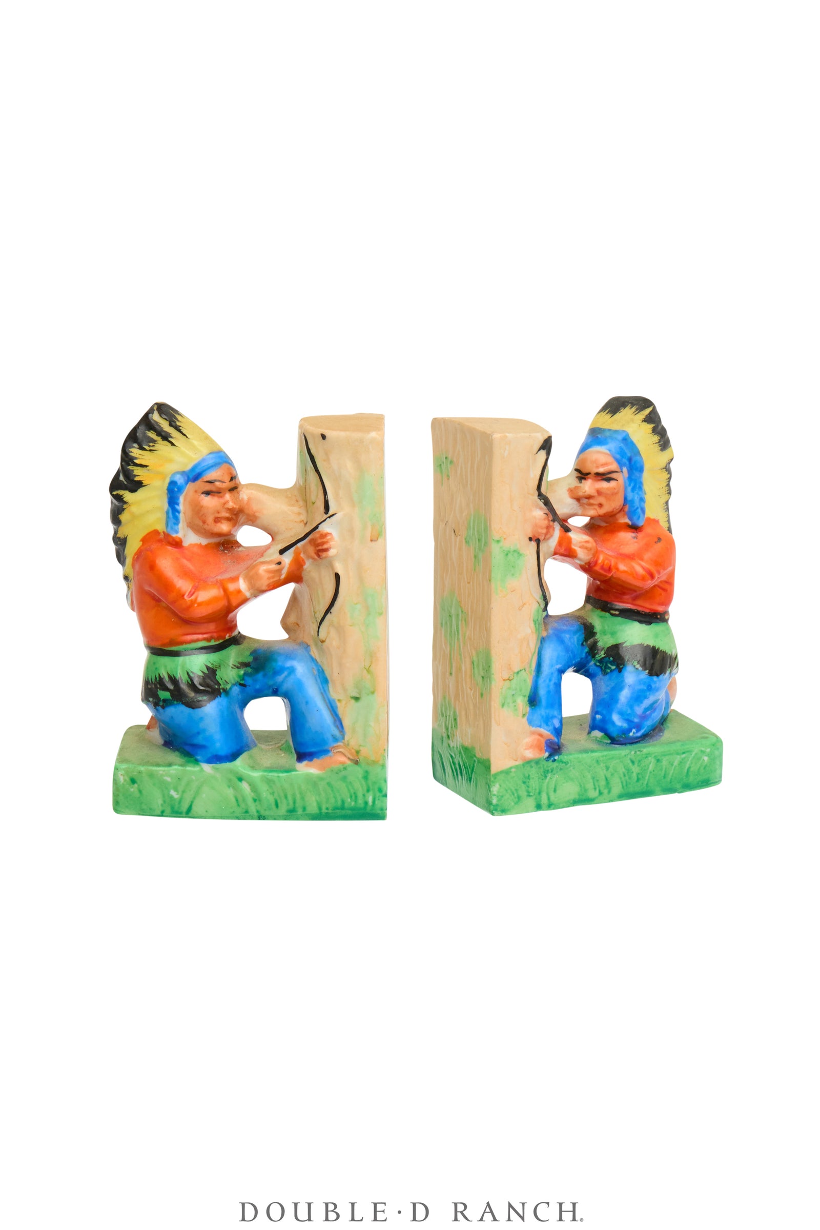 Miscellaneous, Bookends, Native Americans, Porcelain, Vintage ‘50s, 1233