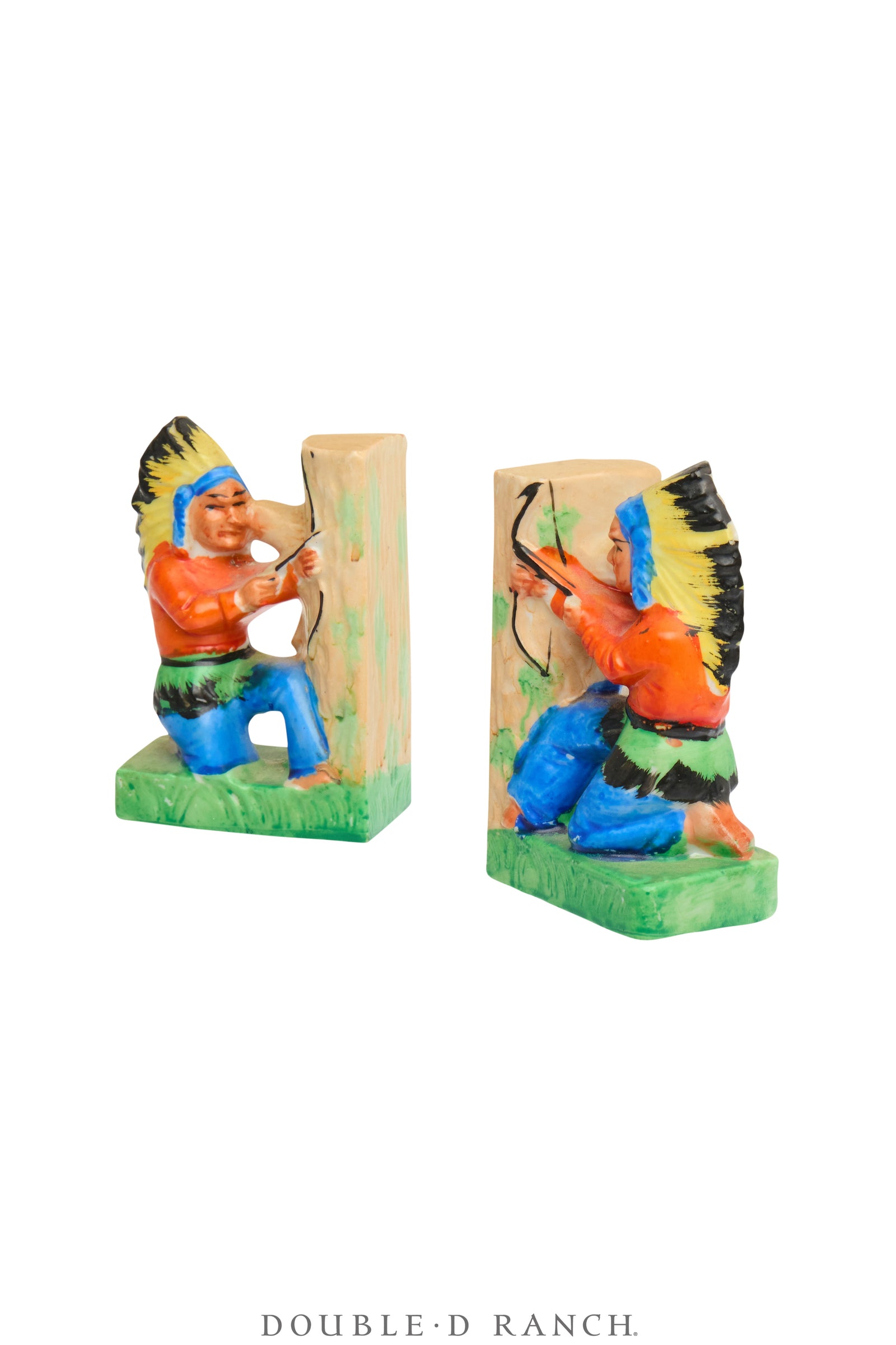 Miscellaneous, Bookends, Native Americans, Porcelain, Vintage ‘50s, 1233