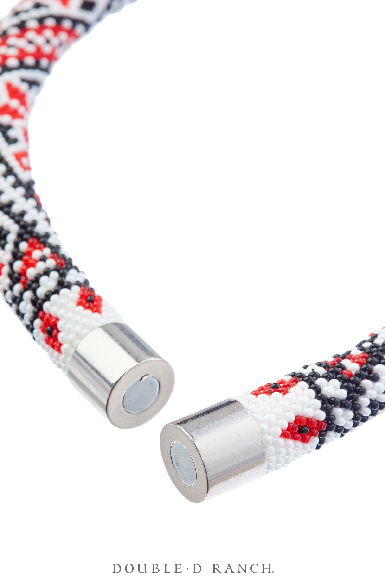 Necklace, Woven Bead, Glass, Choker, Floral Motif, Contemporary, 3592