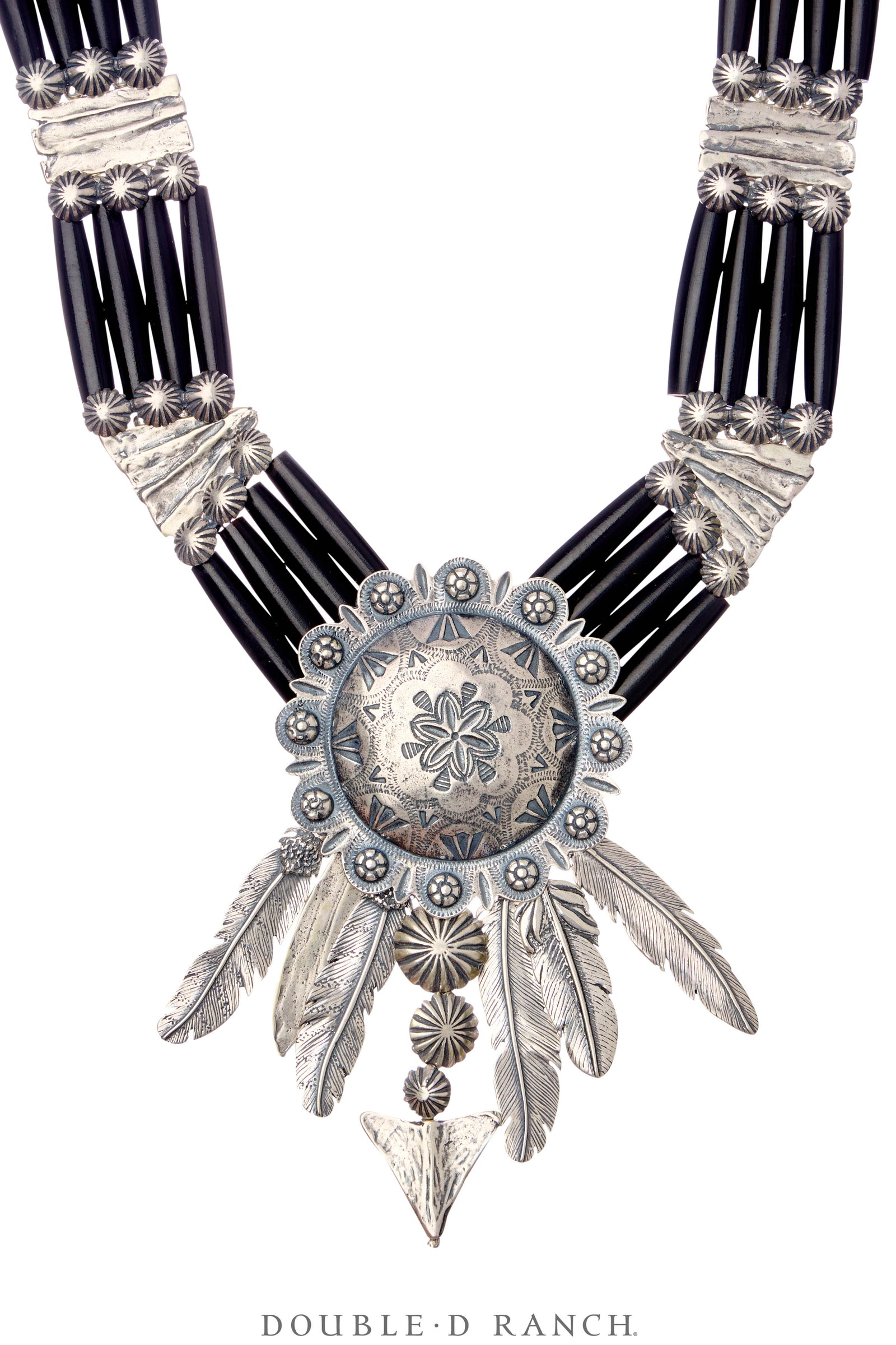 Necklace, Mummy's Bundle, by Double D Ranch, Nokomis, Collar, Feathers, 102