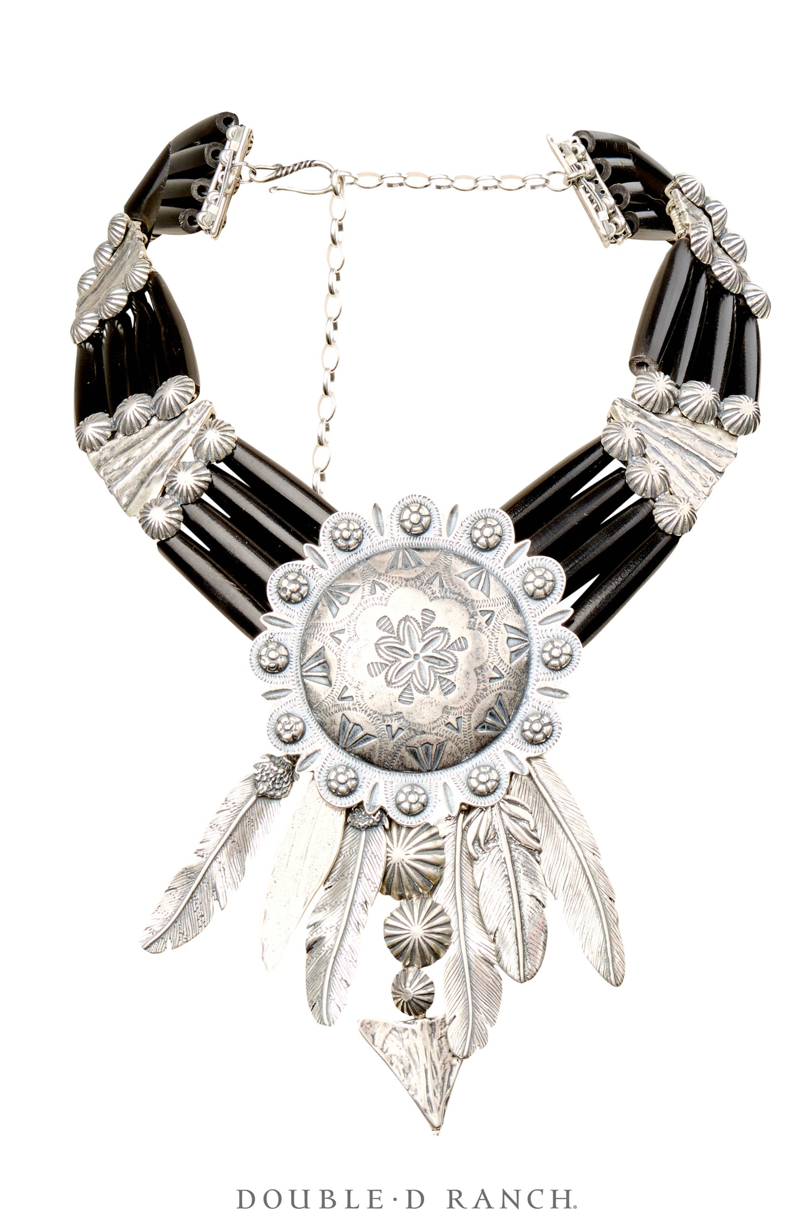 Necklace, Mummy's Bundle, by Double D Ranch, Nokomis, Collar, Feathers, 102