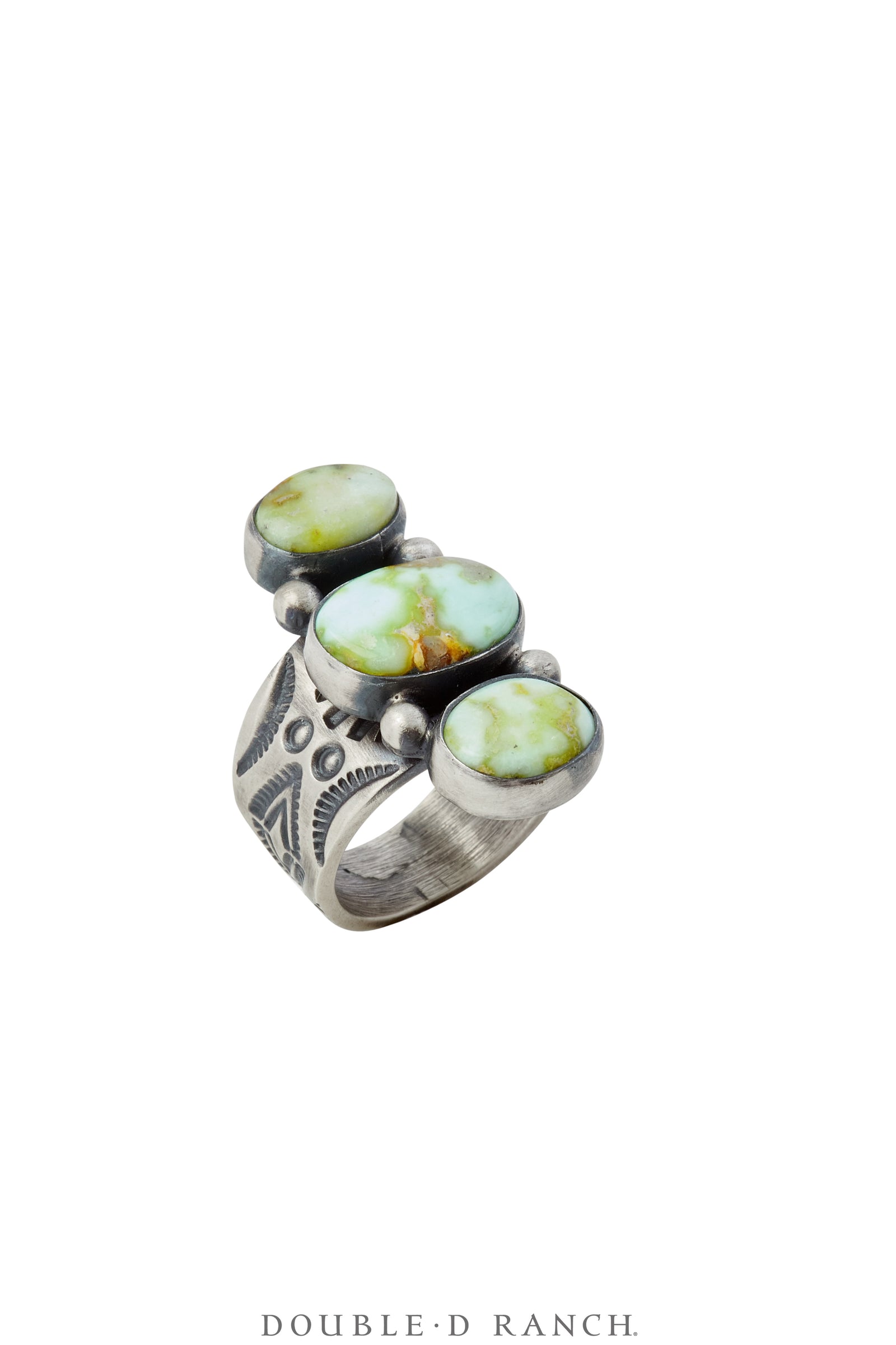 Ring, Cluster, Turquoise, Palomino Mine, Hallmark, Contemporary, 6, 1710