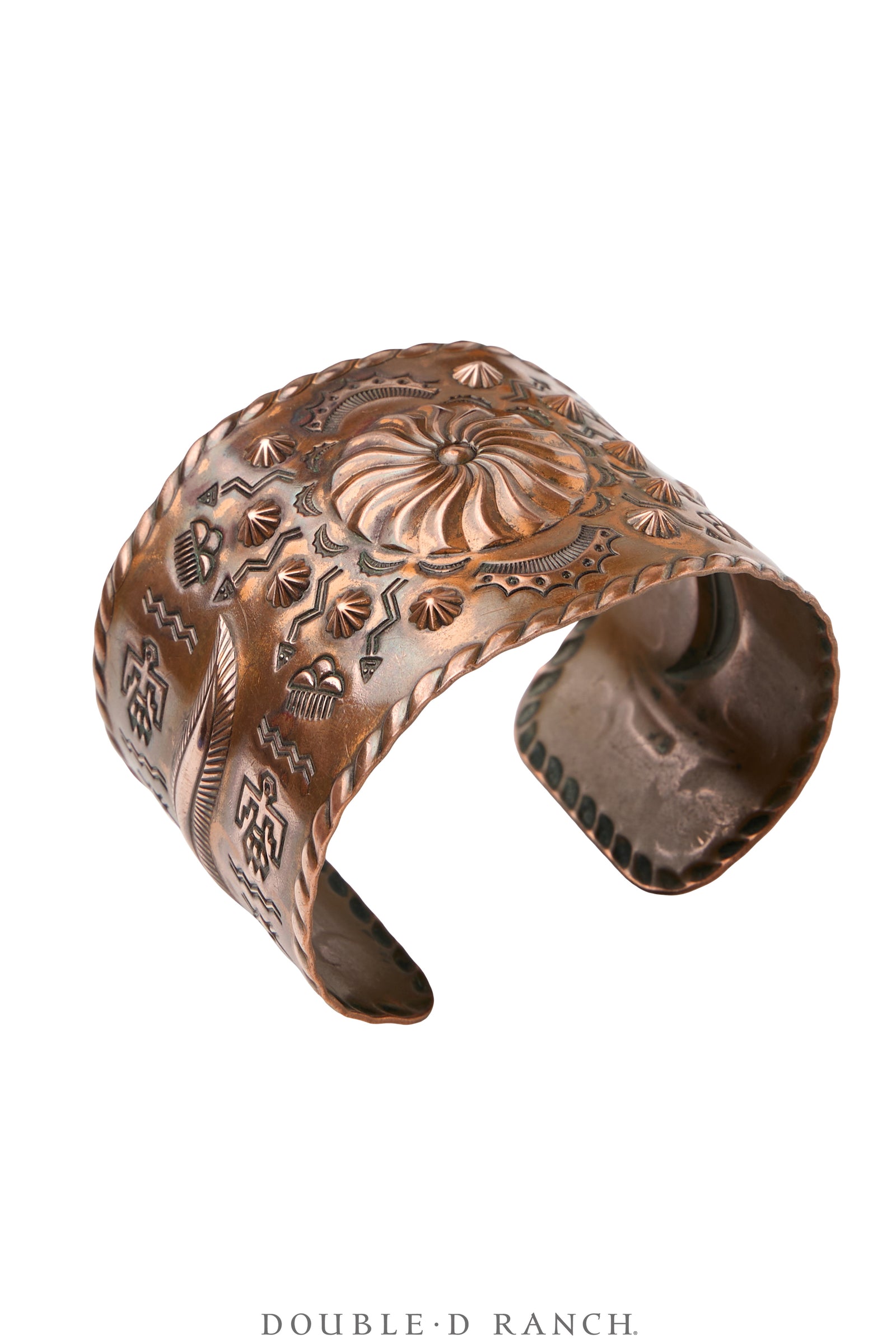 Cuff, Stampwork, Copper, Vintage, 3995