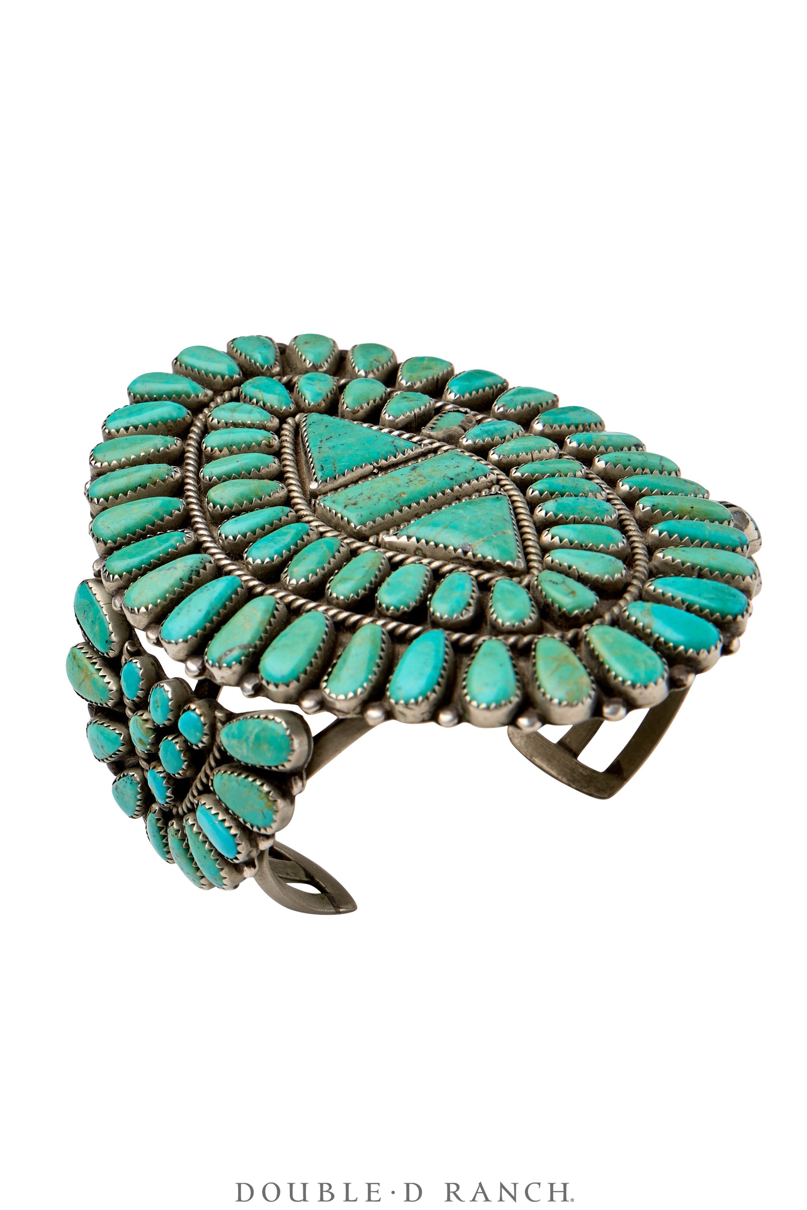 Cuff, Cluster, Turquoise, Unusual Center, Massive, Vintage, 3999