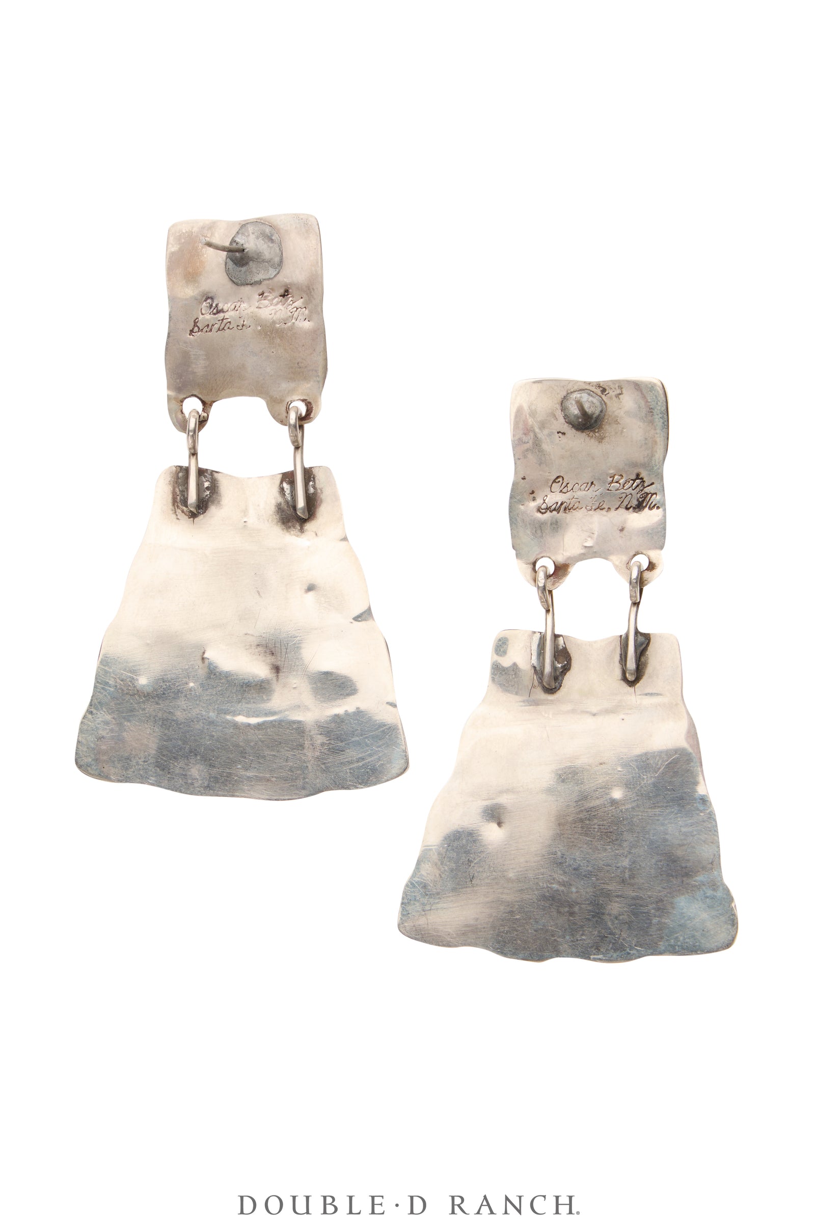 Earrings, Oscar Betz, Fan, Russian Amazonite and YellowJasper, Hallmark, Contemporary, 2049