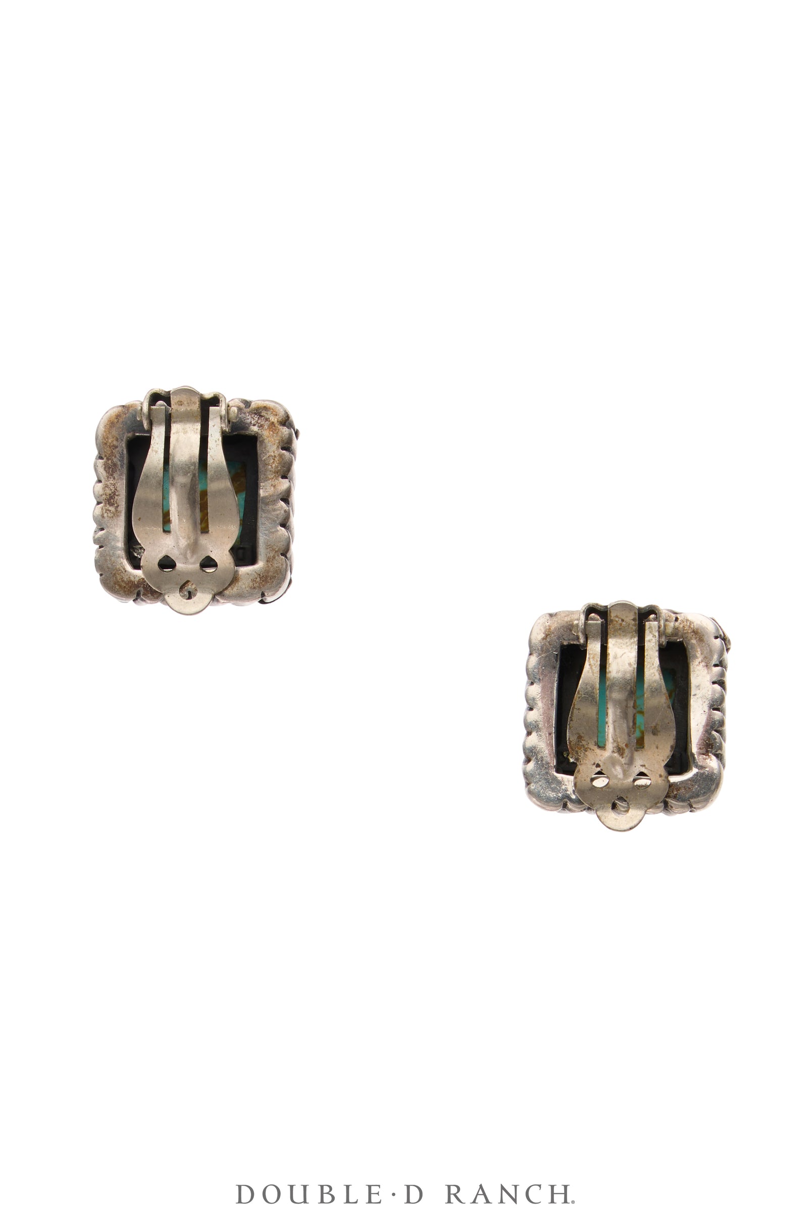 Earrings, Dian Malouf, Turquoise, Sterling Silver, Hallmark, Contemporary, 2057