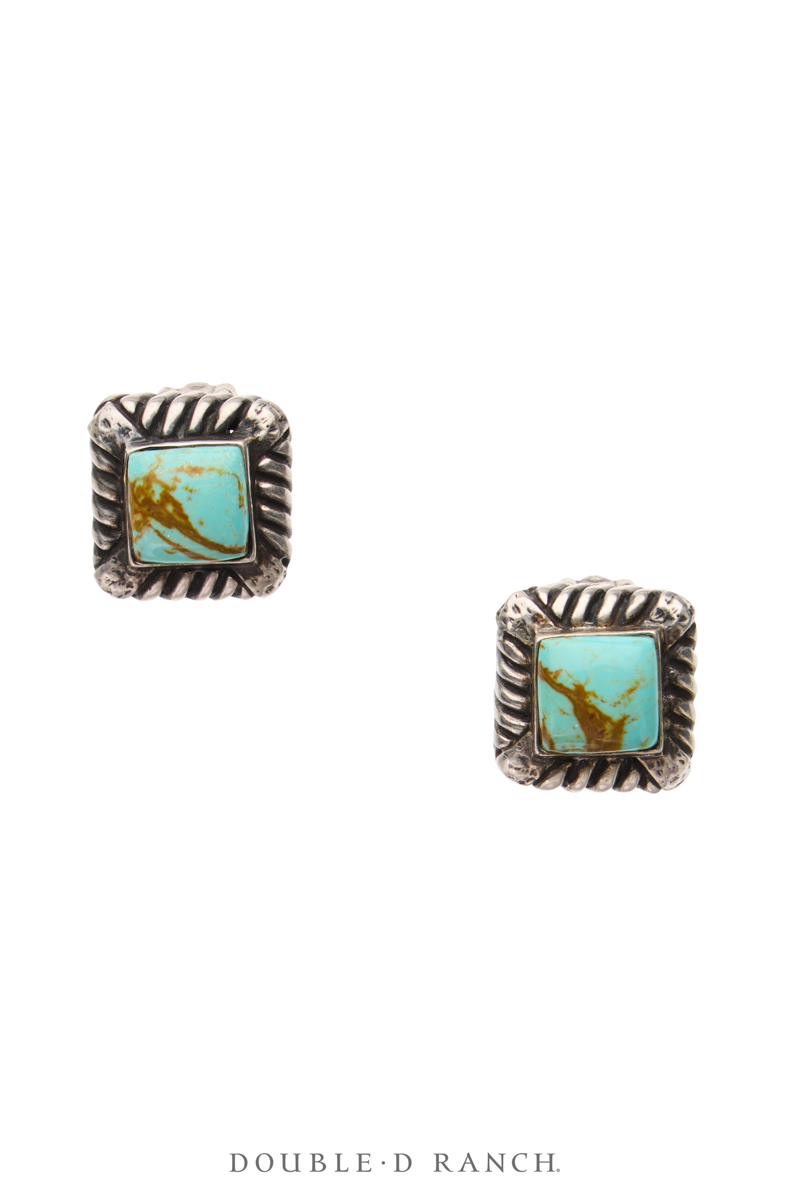 Earrings, Dian Malouf, Turquoise, Sterling Silver, Hallmark, Contemporary, 2057