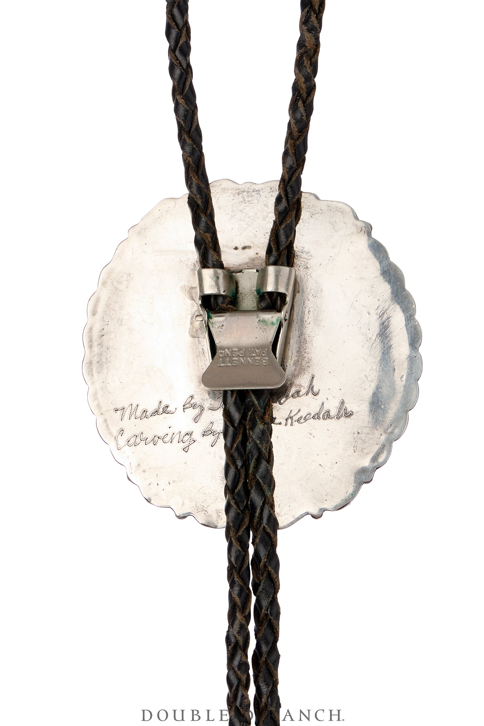 Bolo, Inlay, Turquoise With Shell, Horse Profile, Sterling Silver & 14K Gold, Hallmark, Vintage ‘70s, 3629