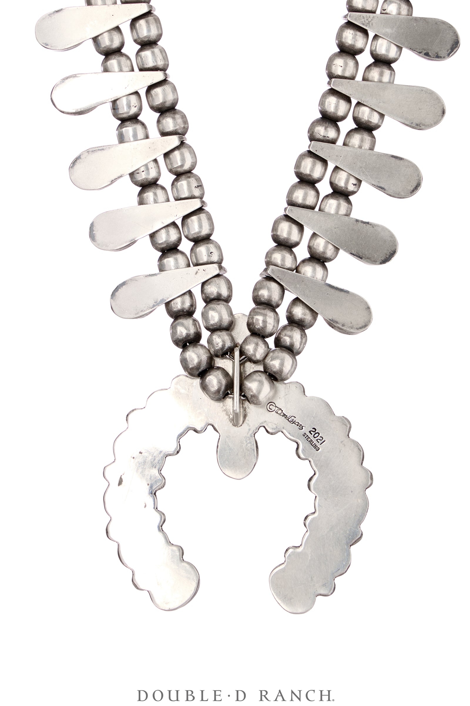 Necklace, Squash Blossom, Turquoise, Beautifully Matched Stones, Don Lucas, Vintage ‘21, 3630